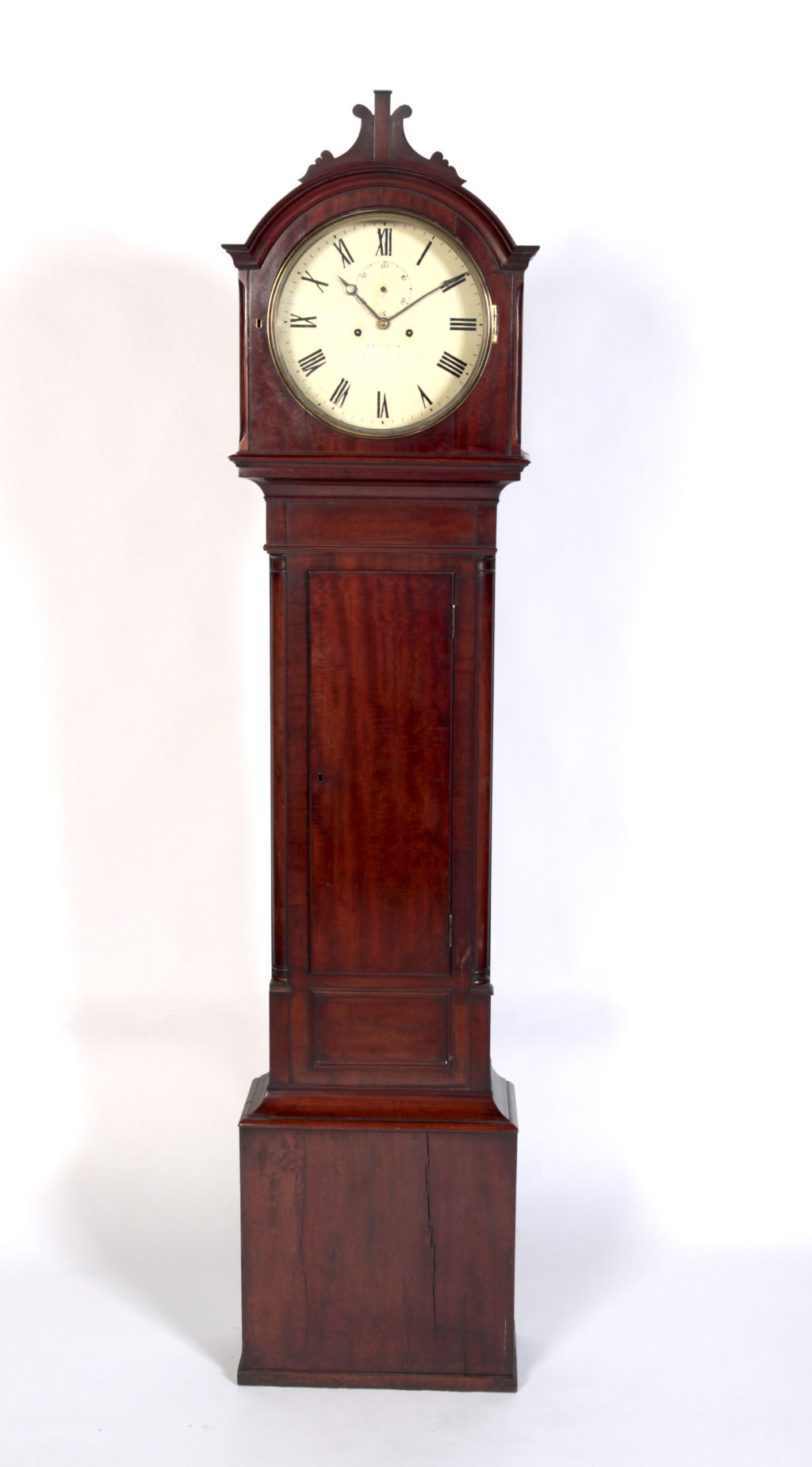A Regency mahogany drum head longcase clock By Bryson, Edinburgh