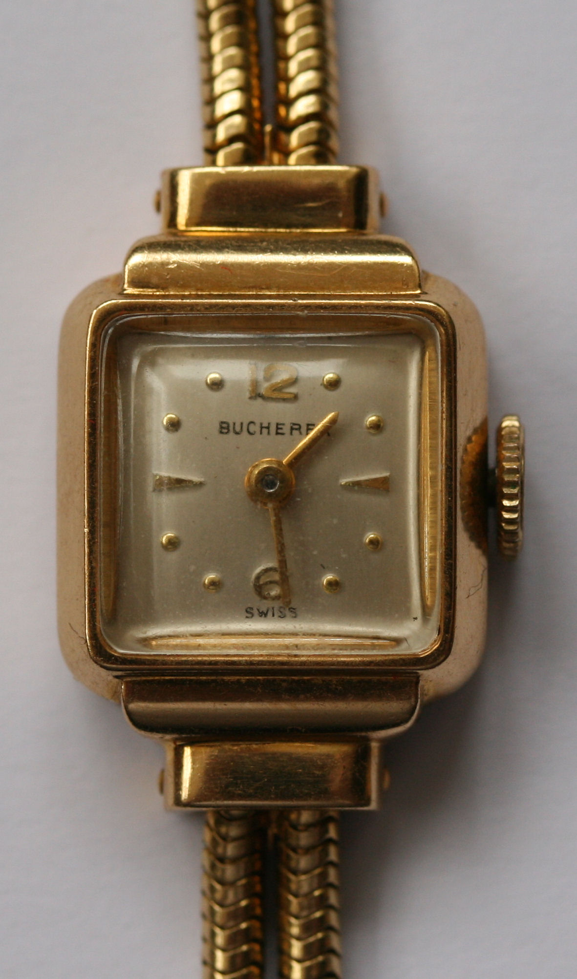 Bucherer - a lady's 18ct gold cased wrist watch