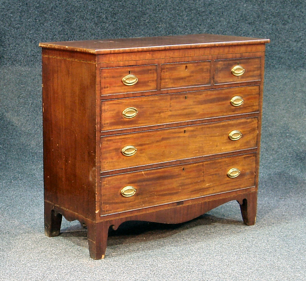 A 19th century mahogany chest
