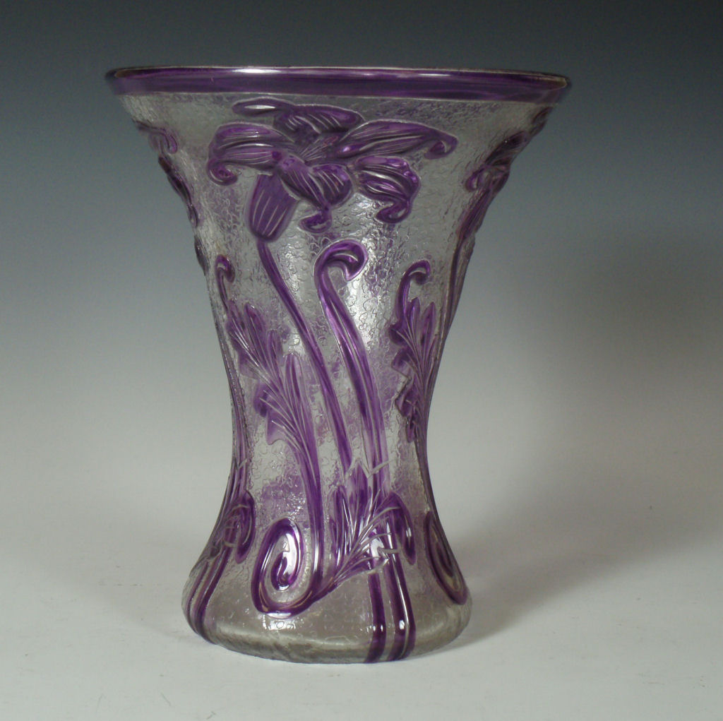 A Webb 'Cameo Fleur' Art Nouveau glass vase, circa 1930