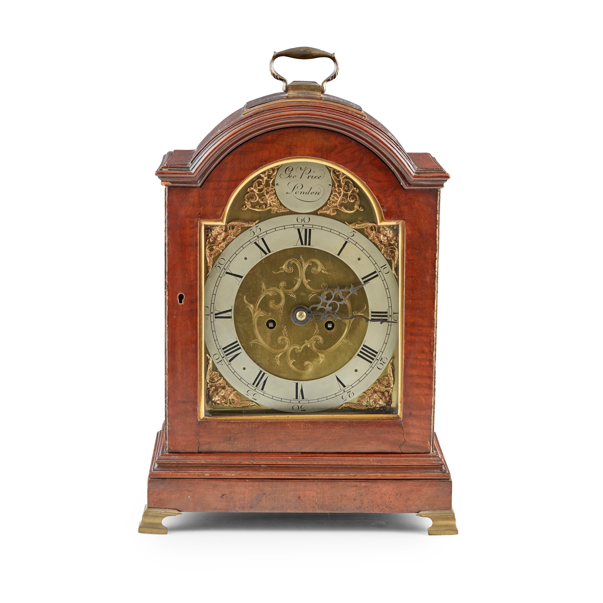 GEORGE III MAHOGANY BRACKET CLOCK, GEORGE PRICE, LONDON