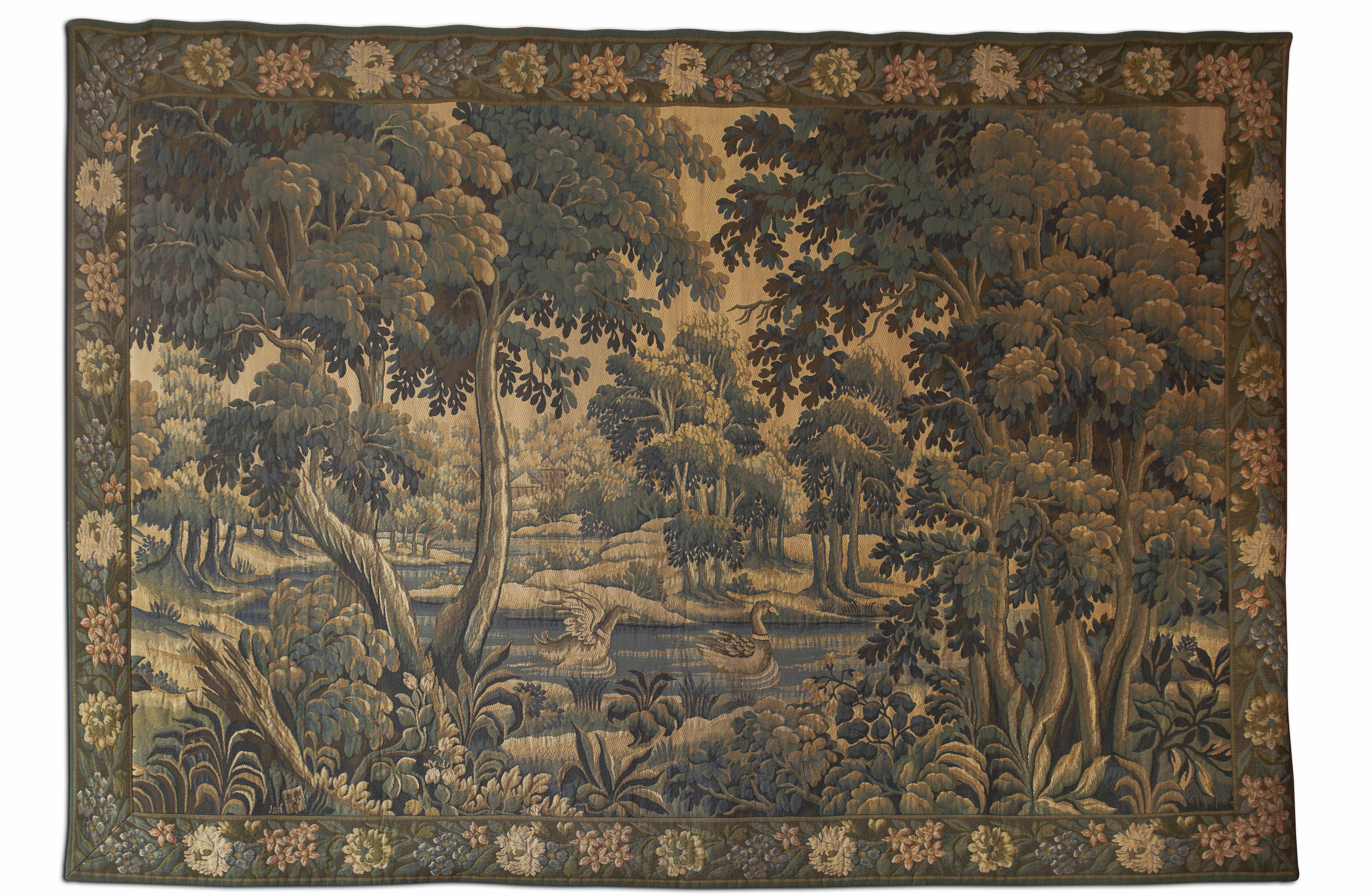 MACHINE WOVEN VERDURE TAPESTRY