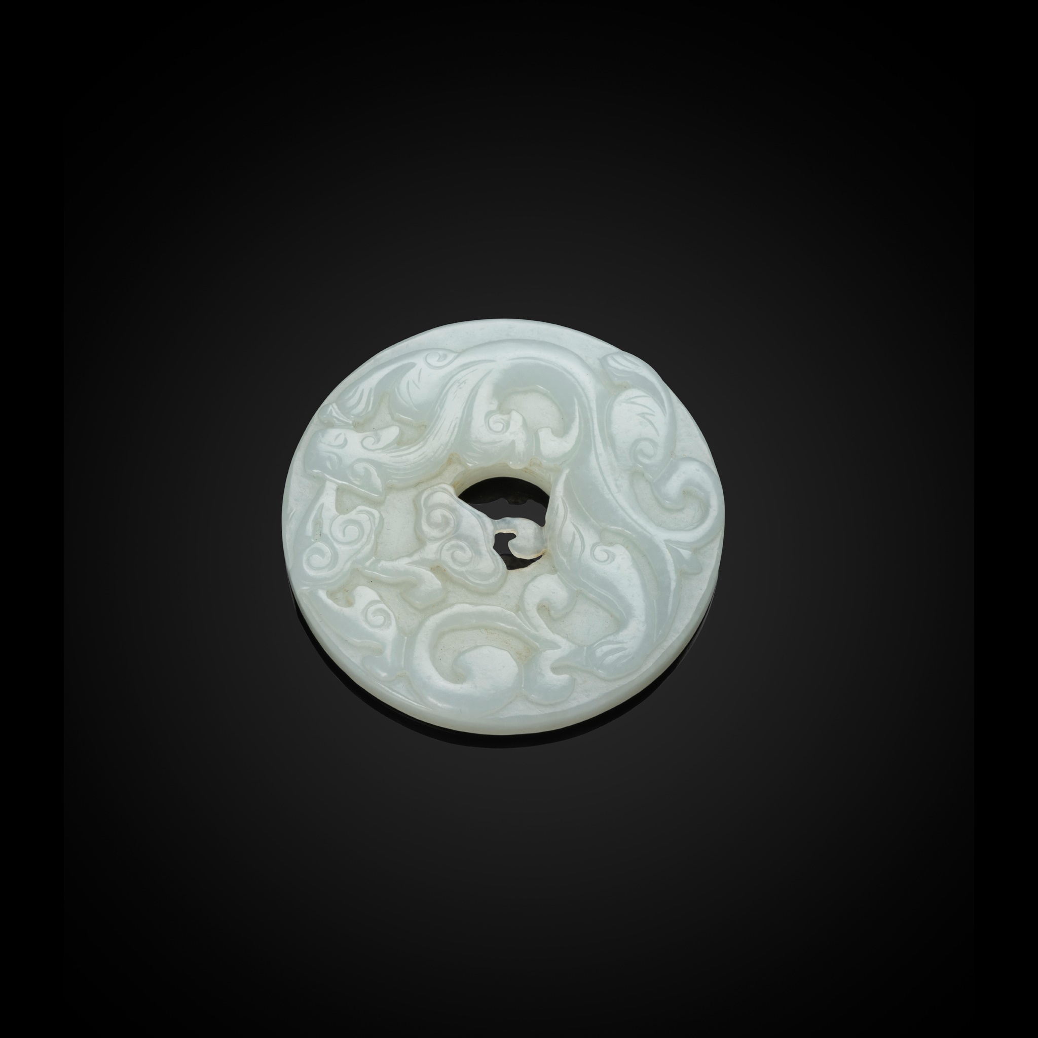 WHITE JADE 'DRAGON' PENDANT