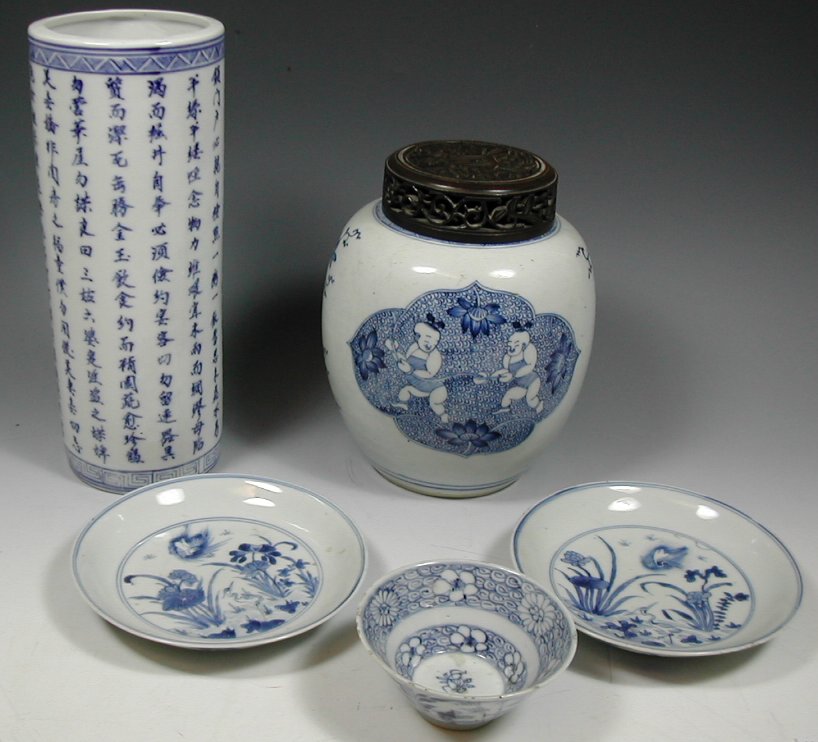 A 19th century Chinese blue painted ginger jar,