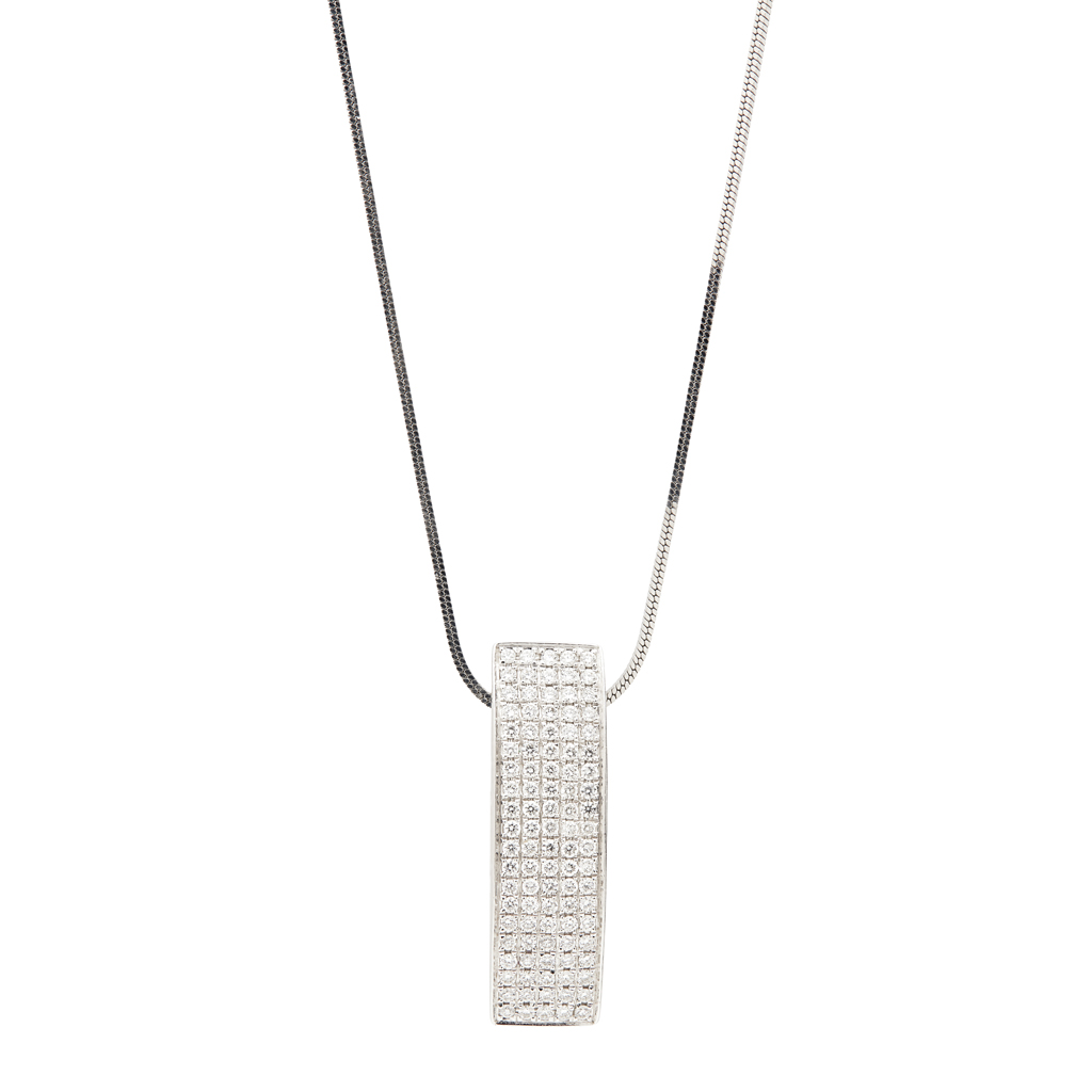 A star-ruby and diamond set pendant