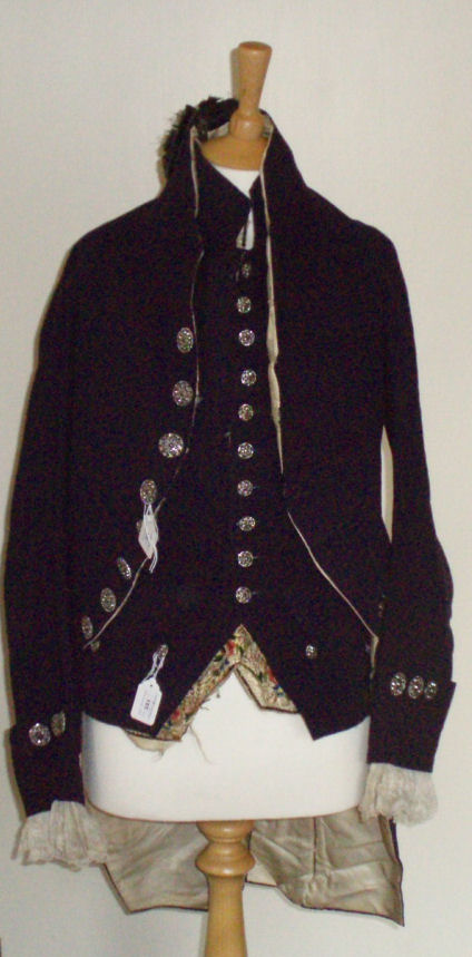 An 18th century frock coat & waistcoat