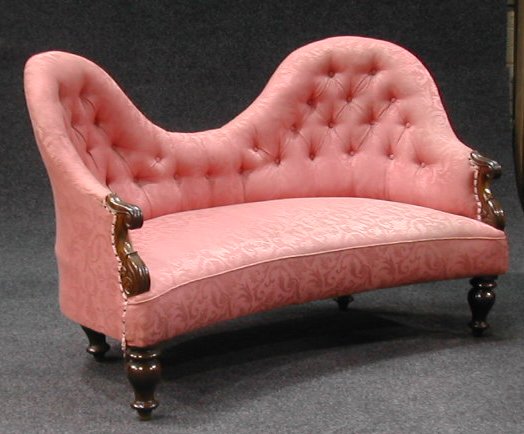 A Victorian mahogany framed sofa,