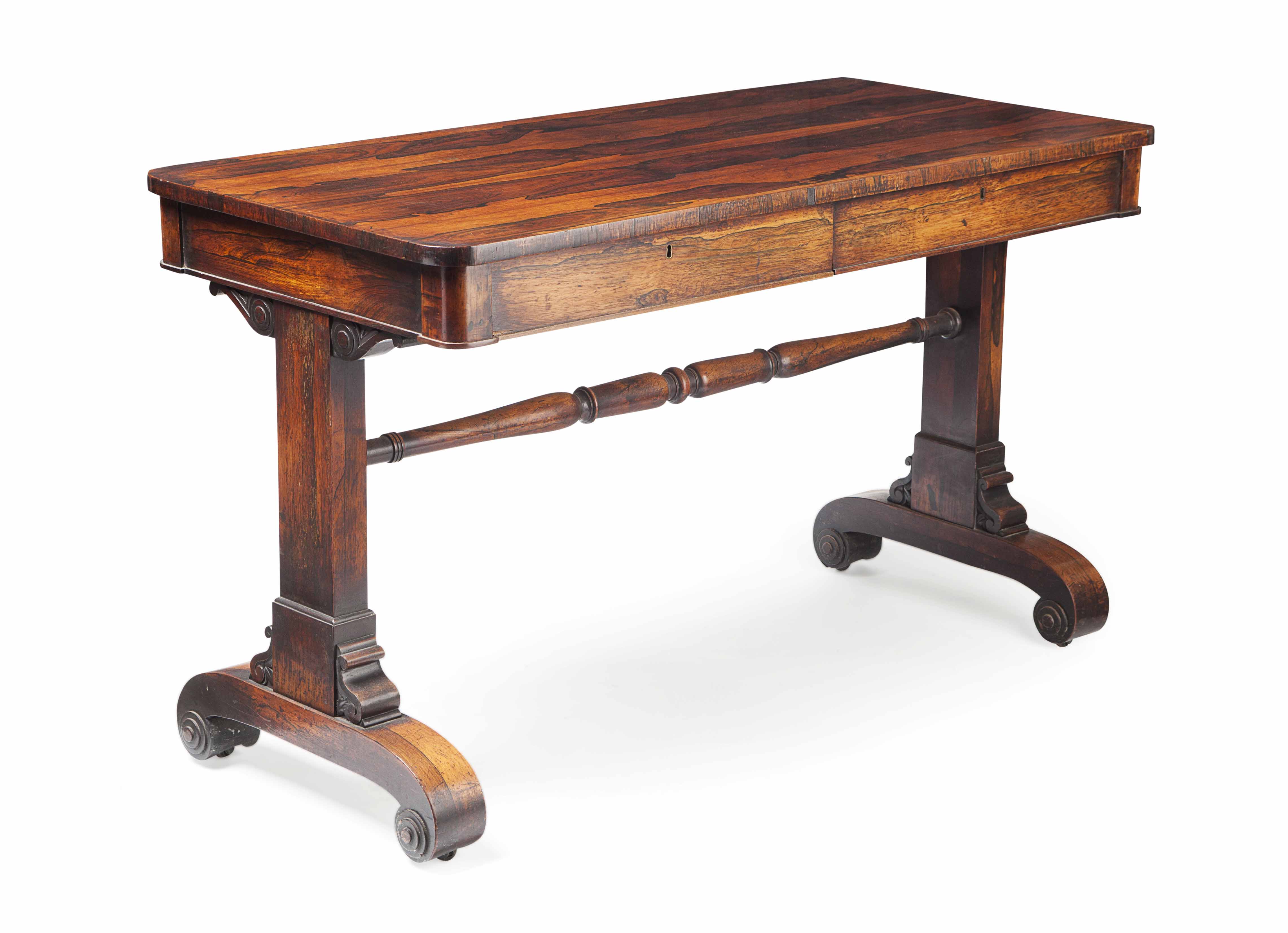 GEORGE IV ROSEWOOD LIBRARY TABLE
