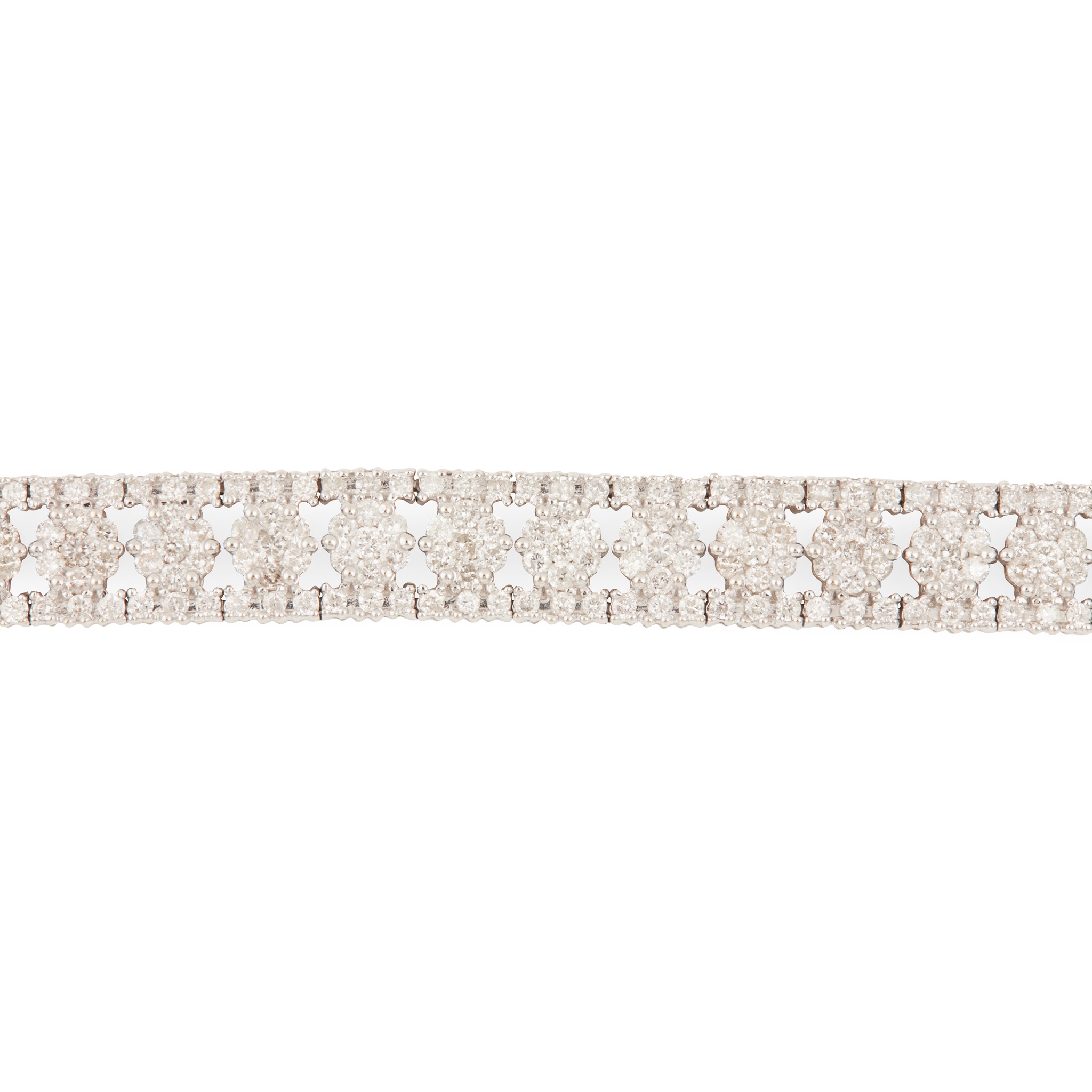 An 18ct white gold diamond set bracelet