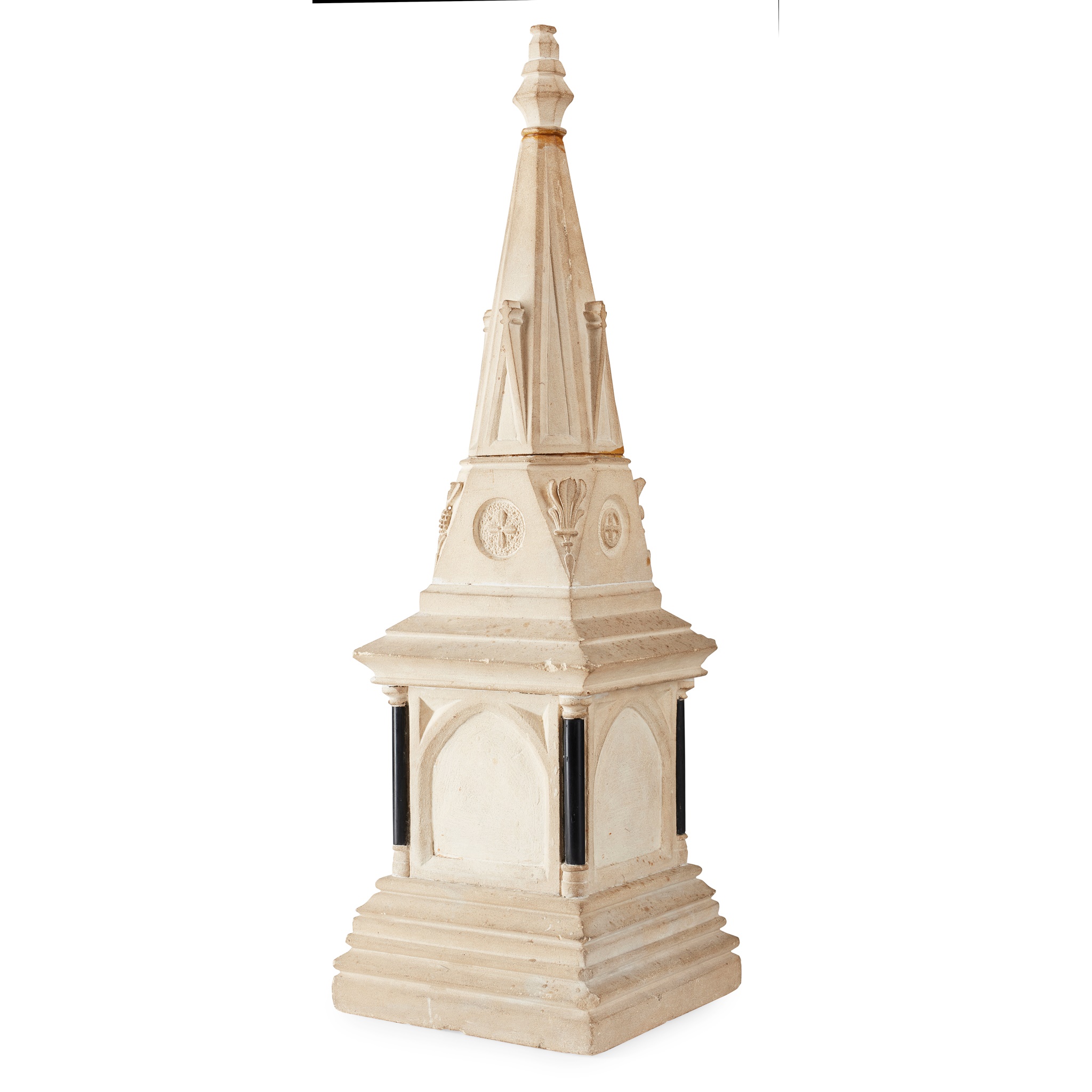 VICTORIAN LIMESTONE MODEL OF A MONUMENT
