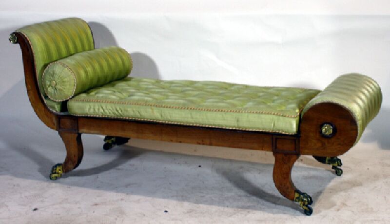 A Regency rosewood chaise longue