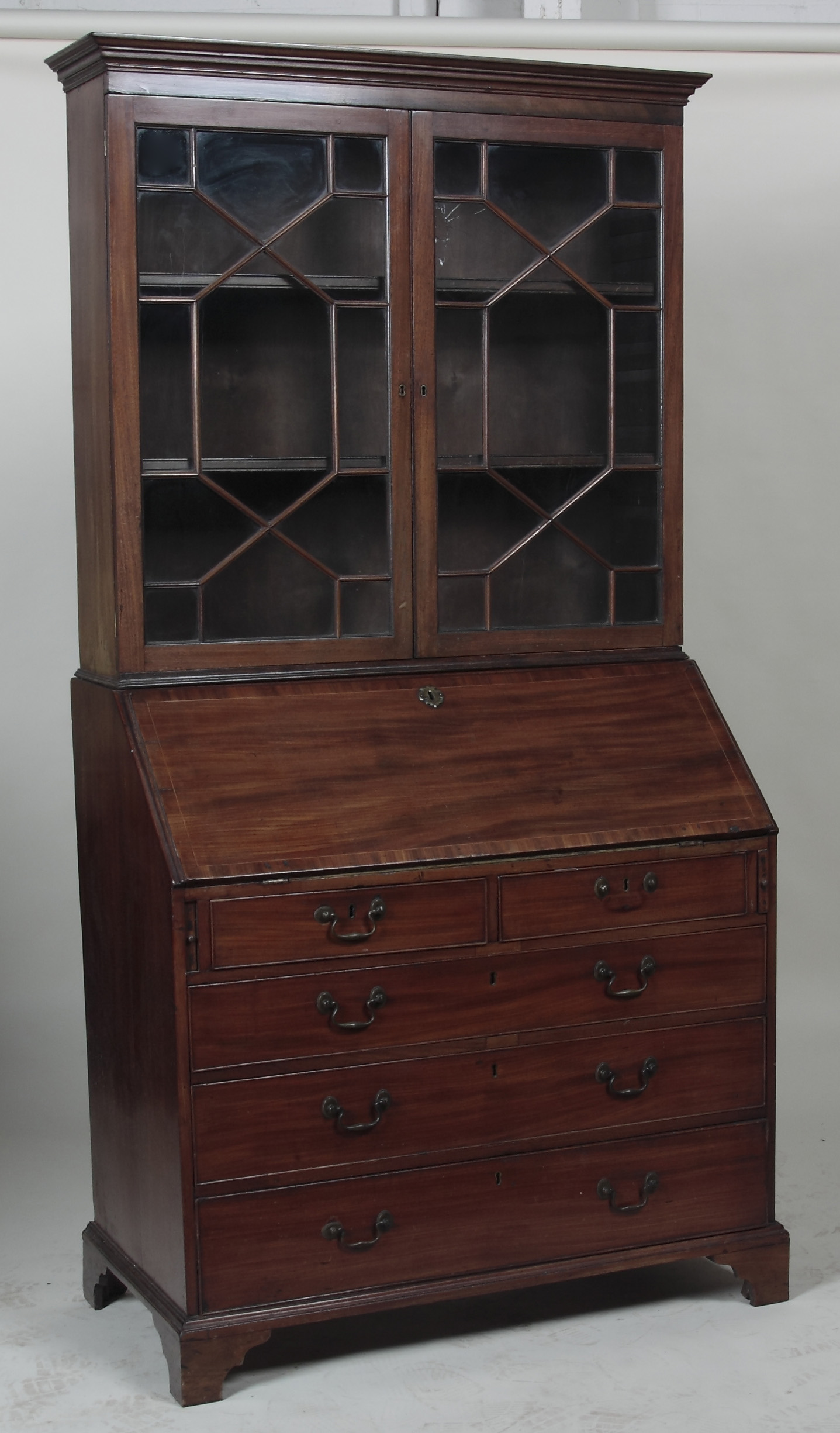 A Georgian bureau bookcase