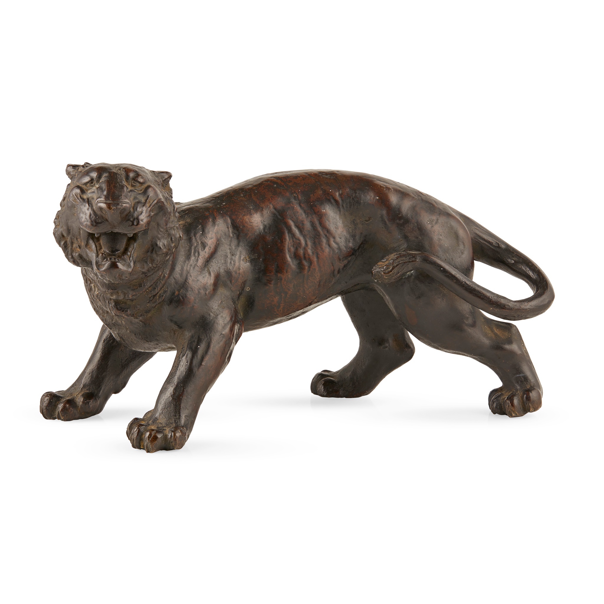 FRENCH BRONZE FIGURE OF A TIGER