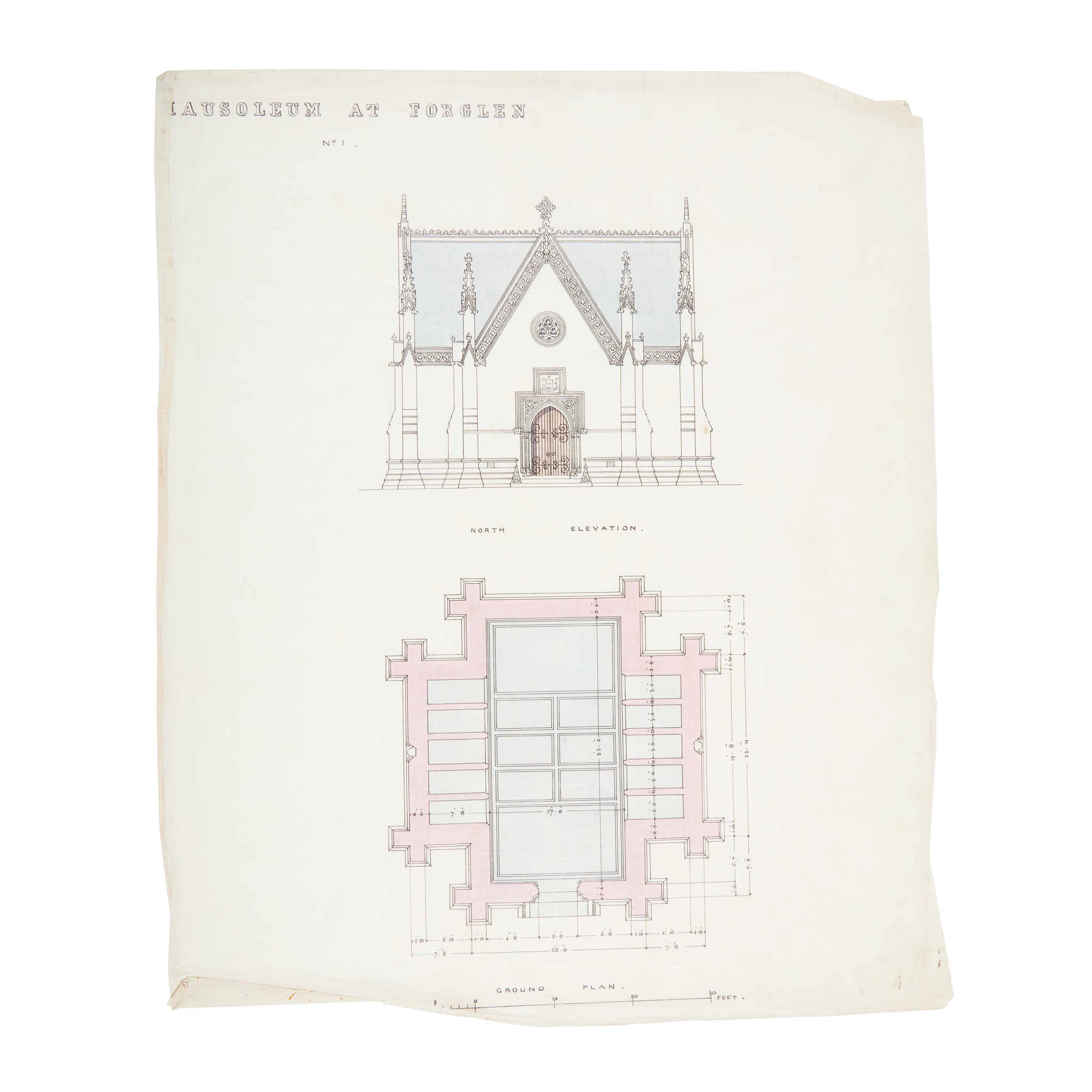 Architectural Plans - Abercrombie Mausoleum, Forglen House, Aberdeenshire