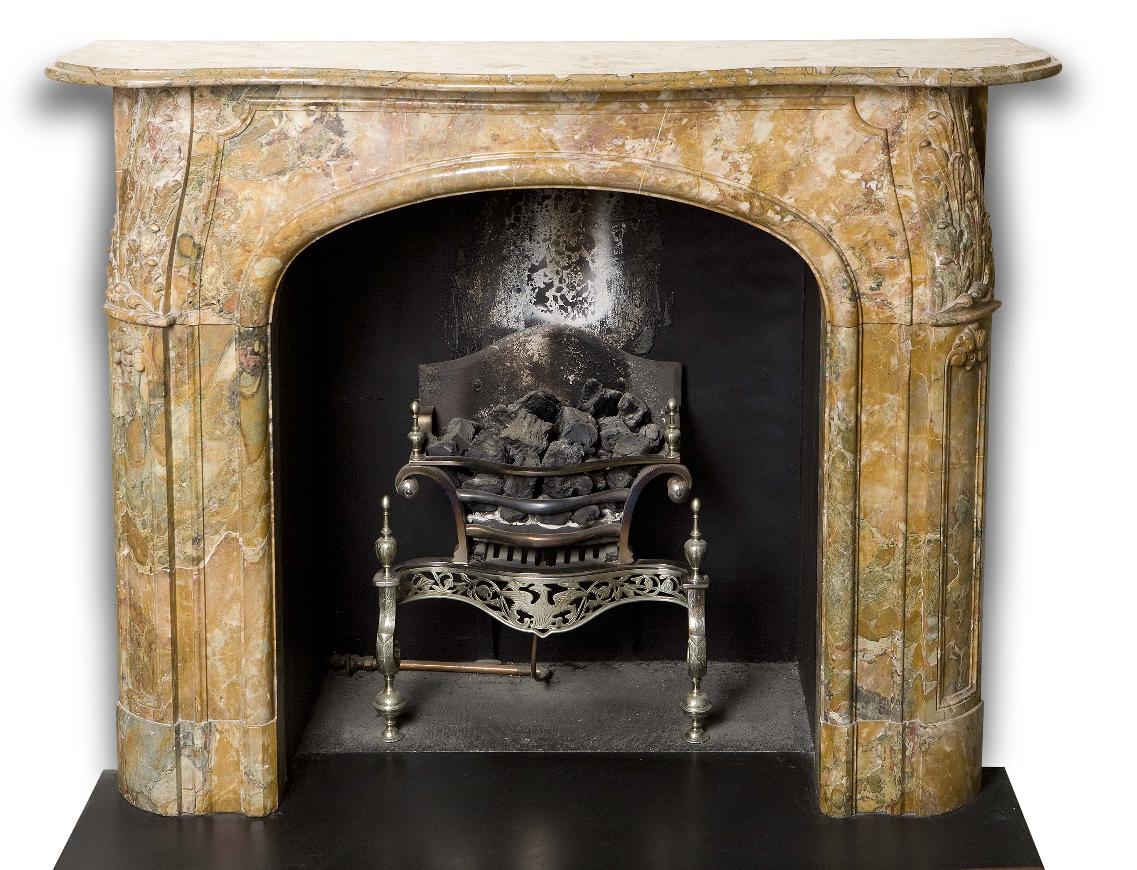 GEORGIAN STYLE POLISHED STEEL FIRE GRATE