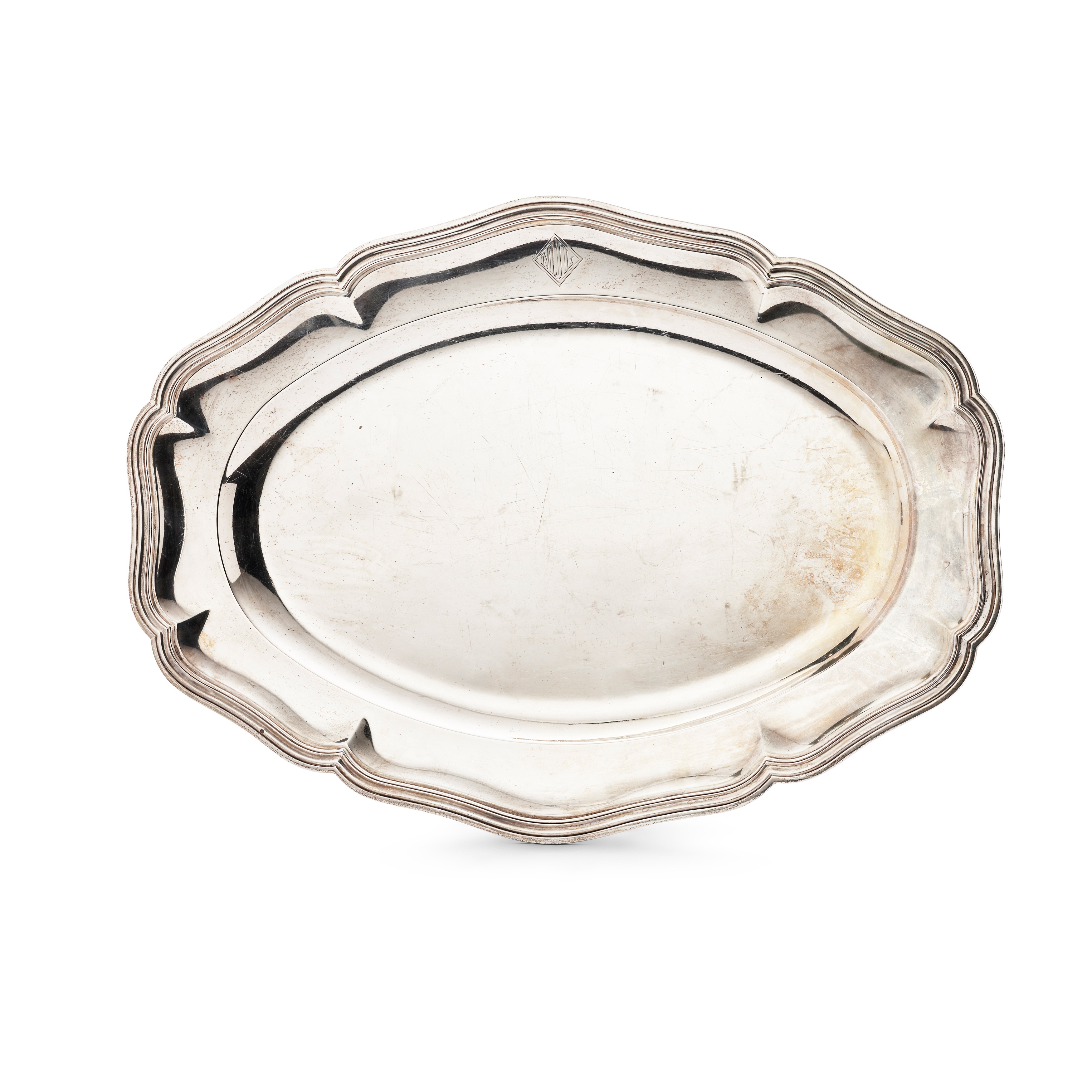 A MATCH SET OF TWO GRADUATE EARLY 2OTH CENTURY FRENCH TRAYS