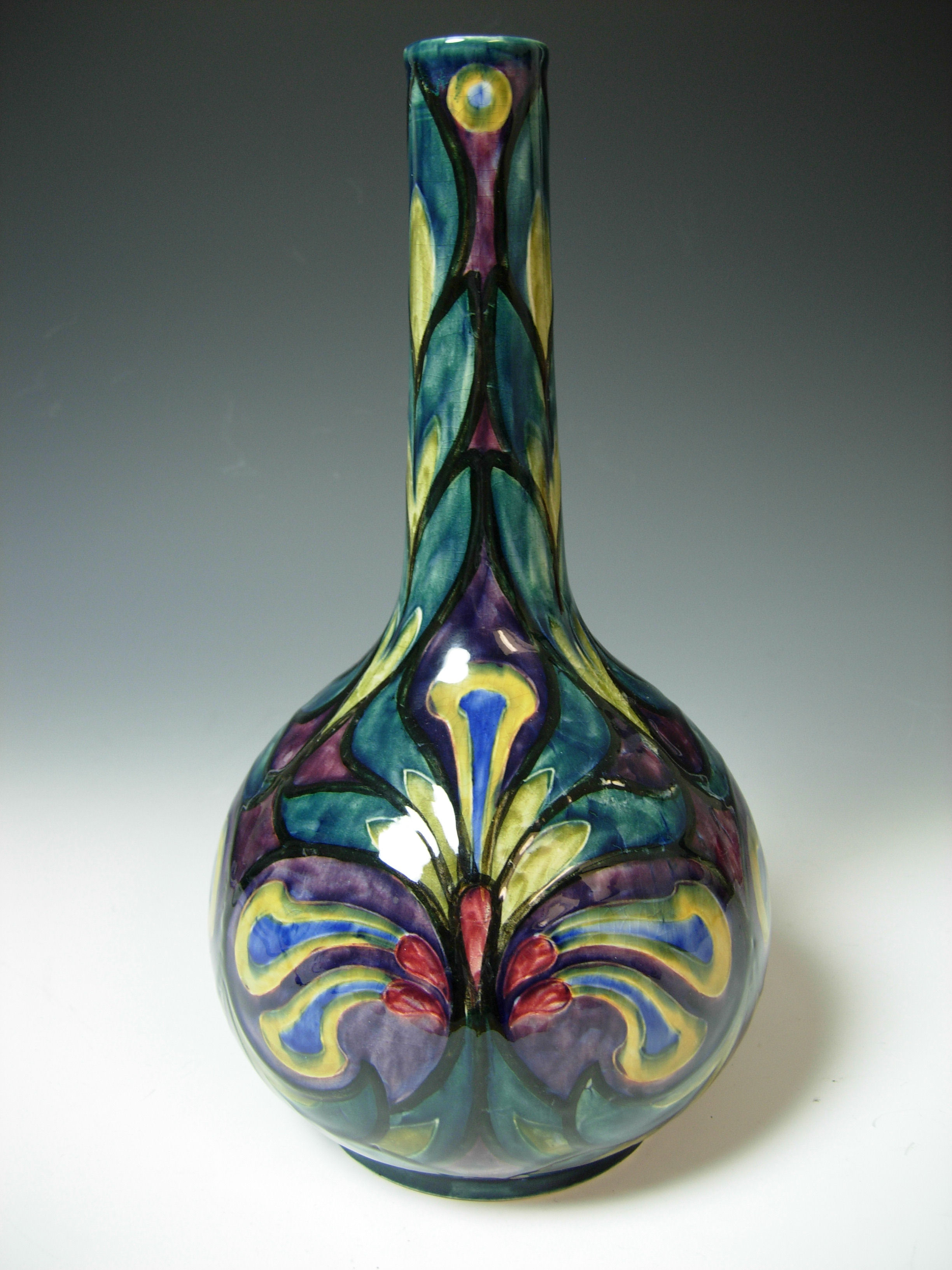 A Morrisware George Cartlidge bottle vase