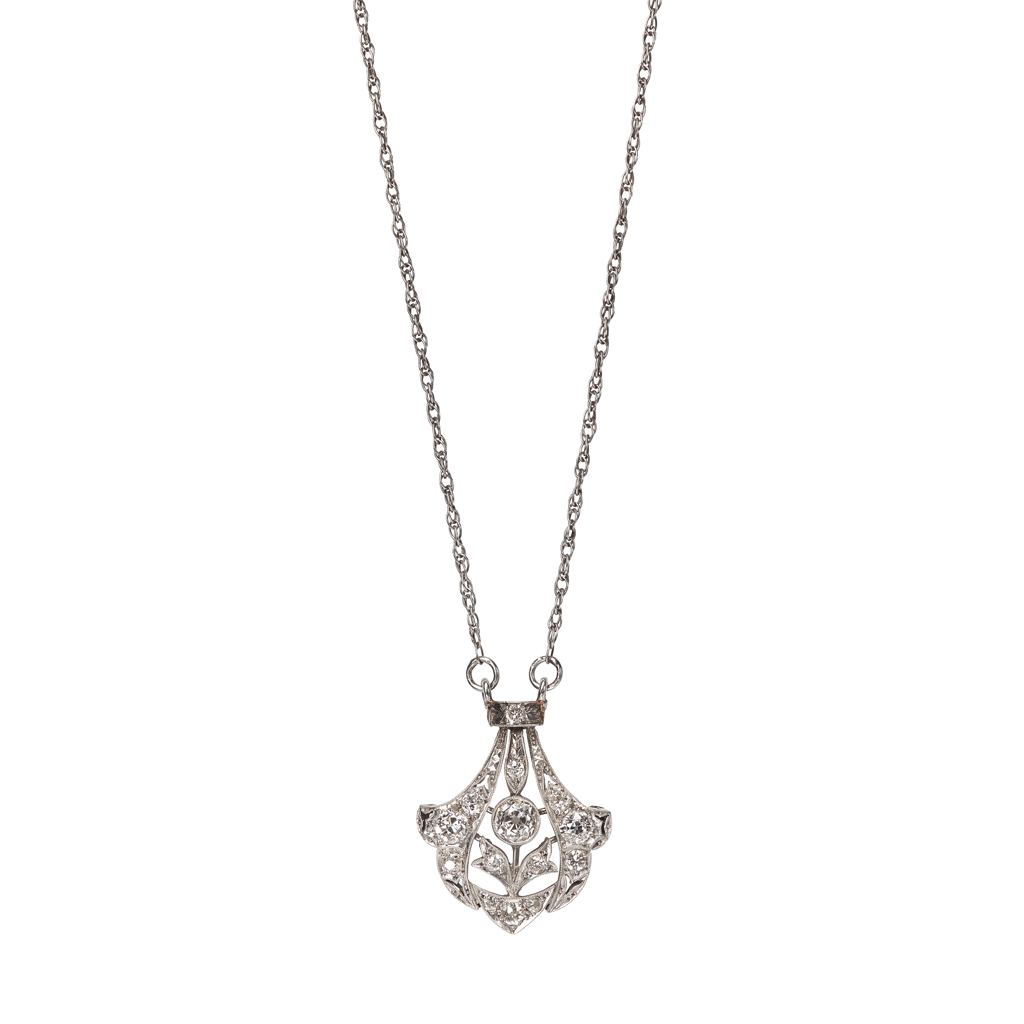 An early 20th century diamond set pendant