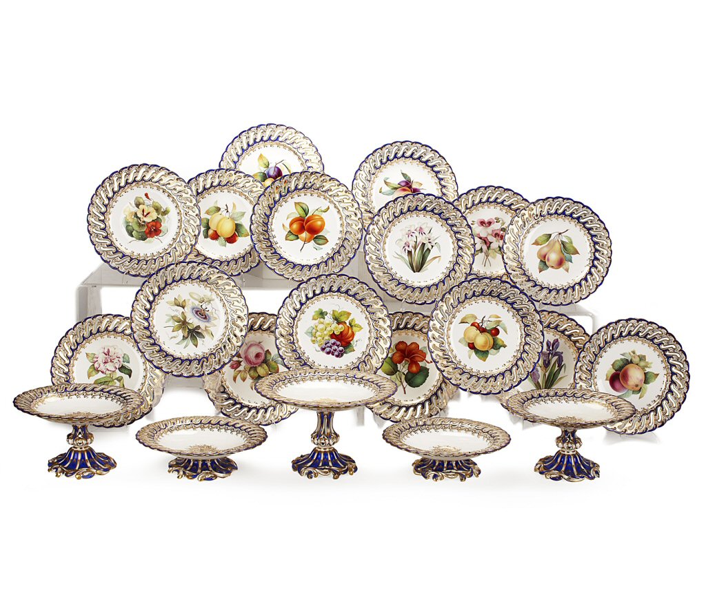 VICTORIAN COALPORT PART DESSERT SERVICE