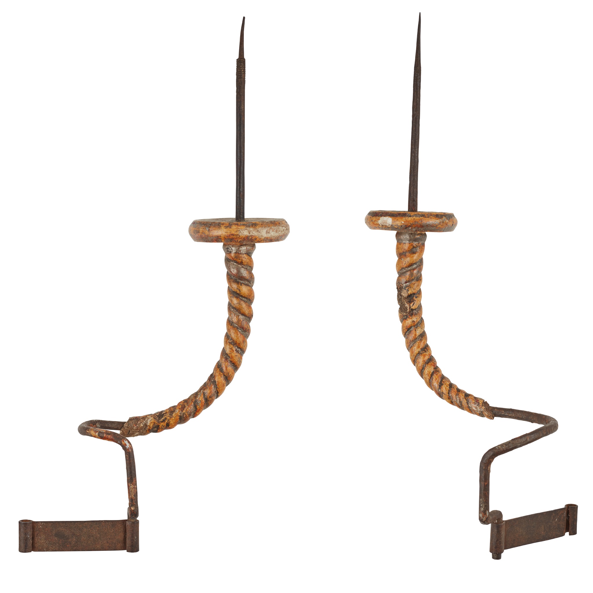 PAIR OF VENETIAN PRICKET WALL SCONCES