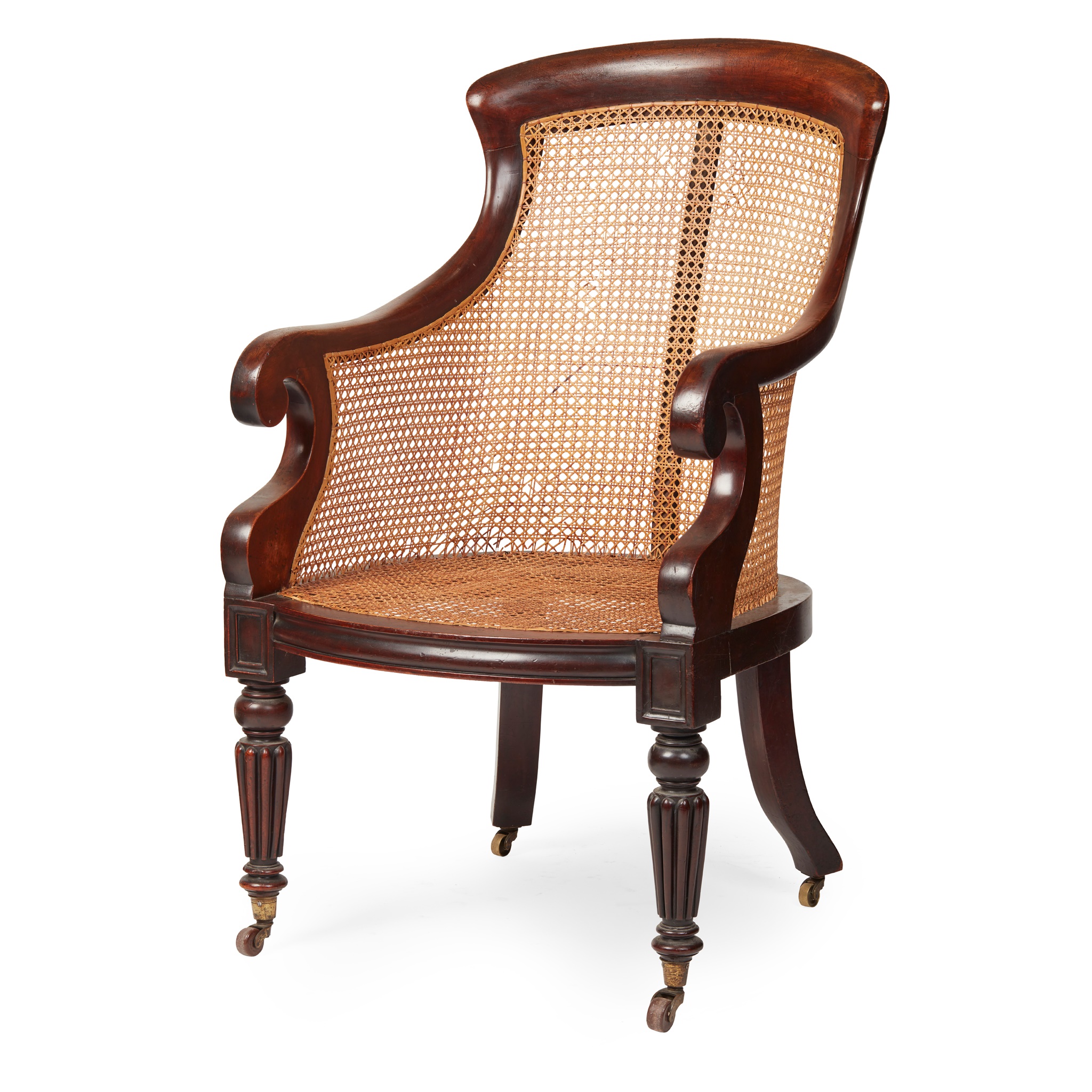REGENCY MAHOGANY LIBRARY BERGÈRE