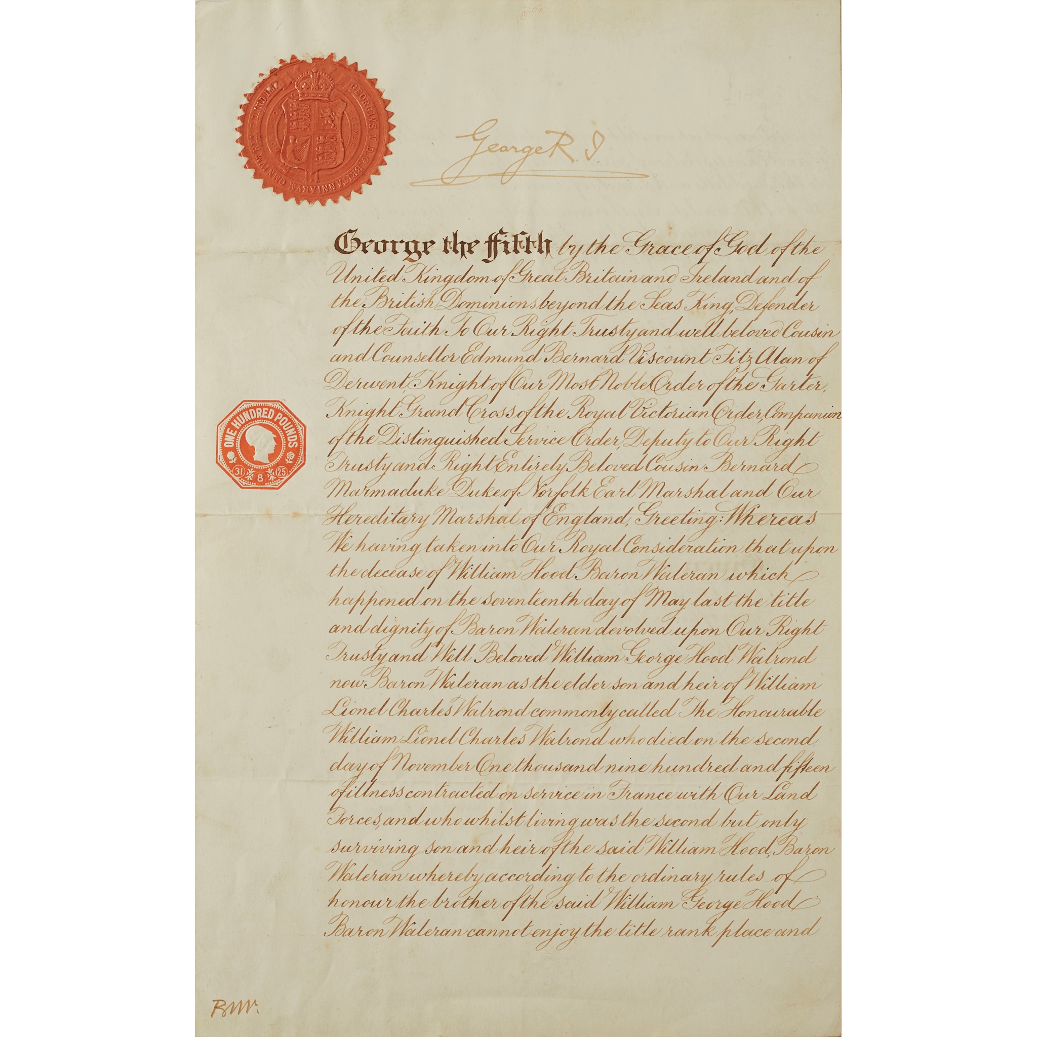 George V (1865-1936), King of the United Kingdom, Queen Mary and Princess Mary, Countess of Harewood