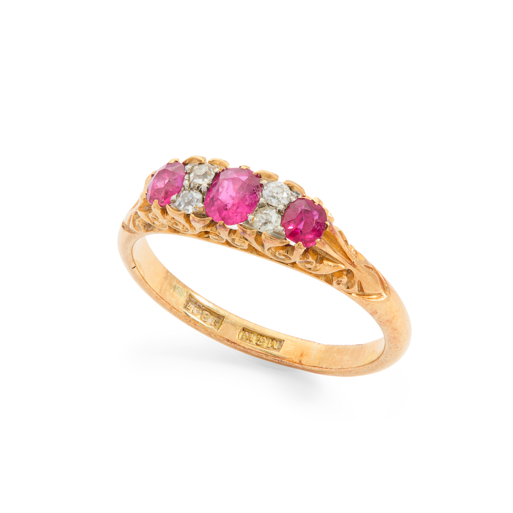 Mappin & Webb: A ruby and diamond ring