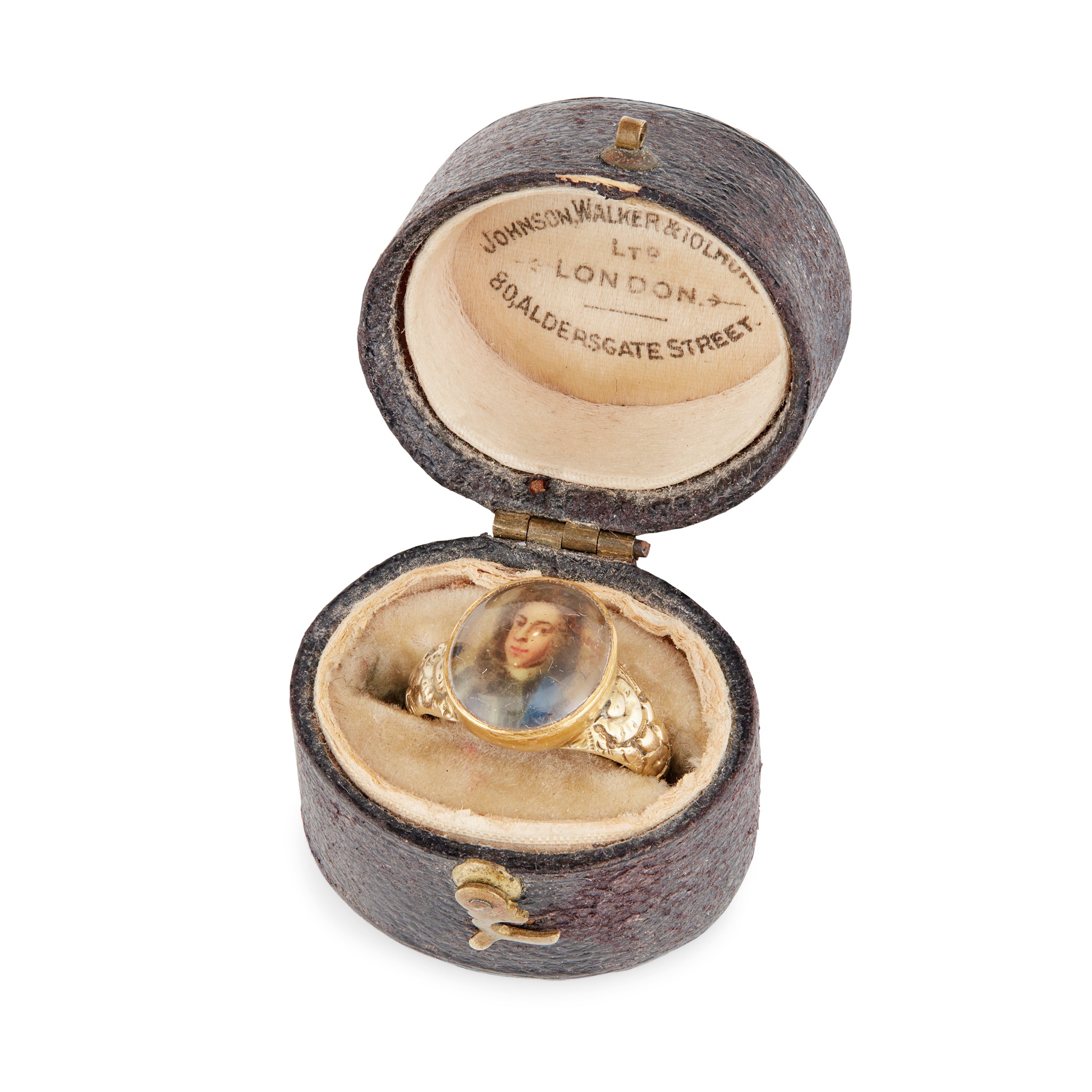 AN 18TH CENTURY AND LATER JACOBITE PORTRAIT MINIATURE RING