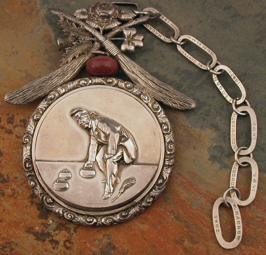 Curling Interest - A large late 19th century curling medal