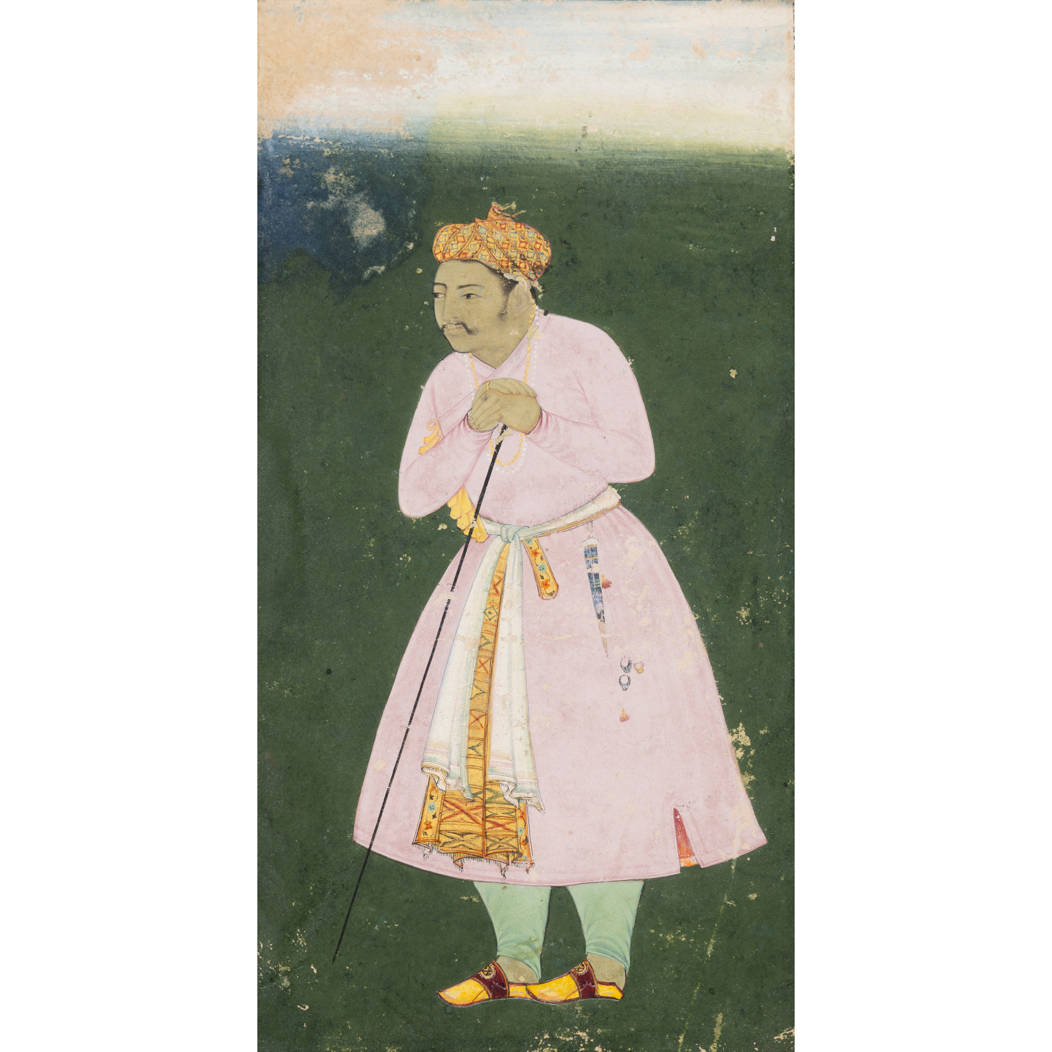 A PORTRAIT OF A NOBLEMAN, POSSIBLY RAJA MAN SINGH OF AMBER