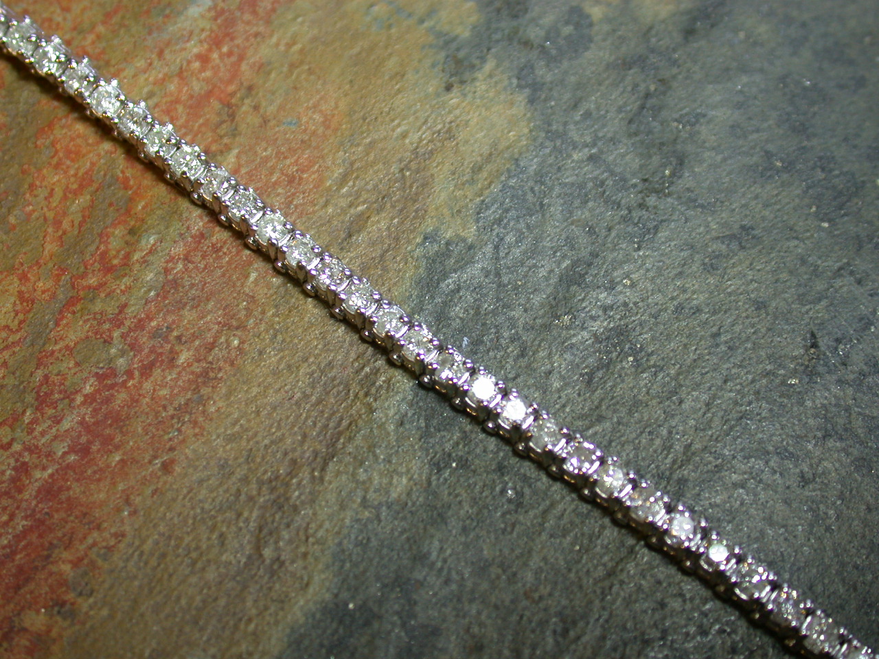 A diamond line bracelet,