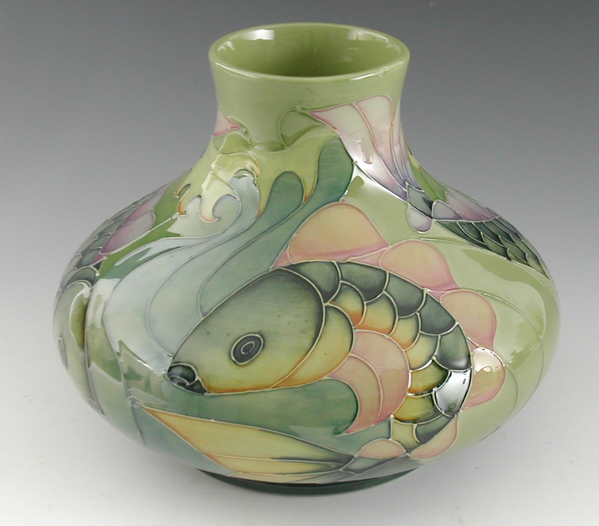 A Moorcroft squat baluster vase,