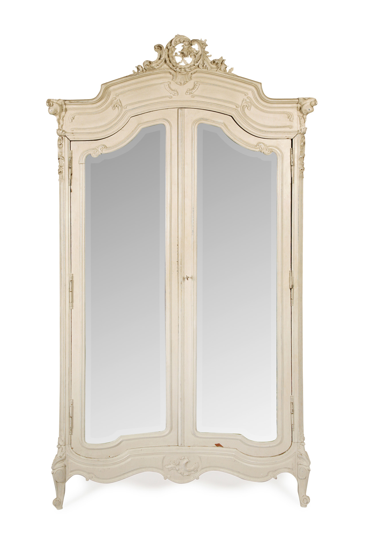 FRENCH OVER PAINTED ARMOIRE