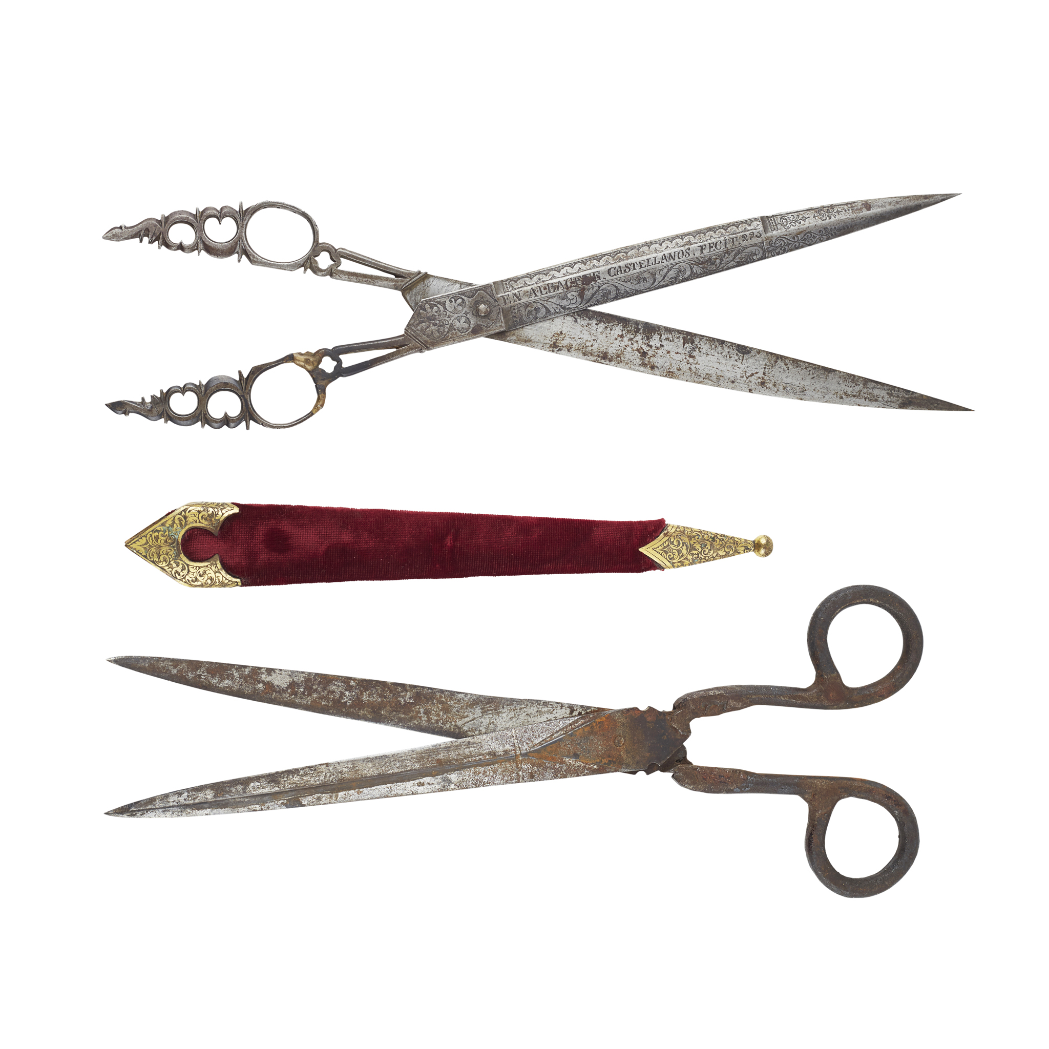 PAIR OF SPANISH IRON SCISSORS
