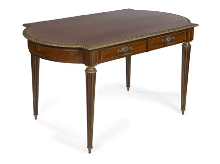 A late 19th century French kingwood, crossbanded and cube parquetry centre table