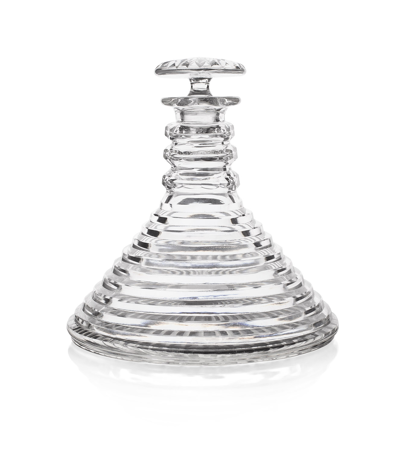 ENGLISH CUT GLASS SHIP'S DECANTER