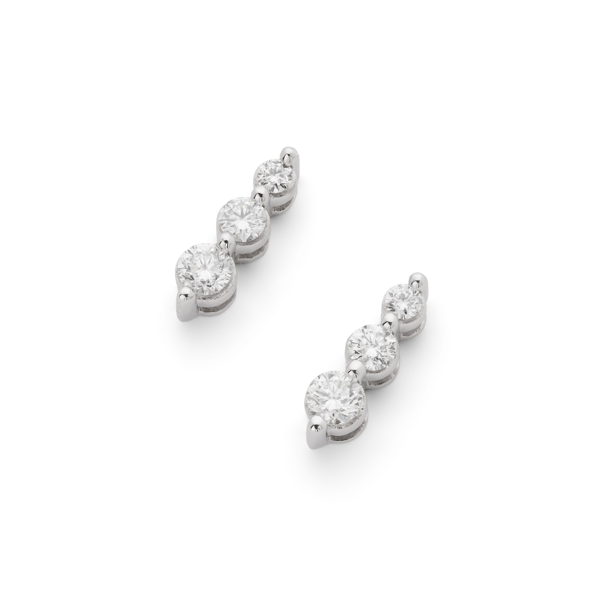 A pair of diamond earrings