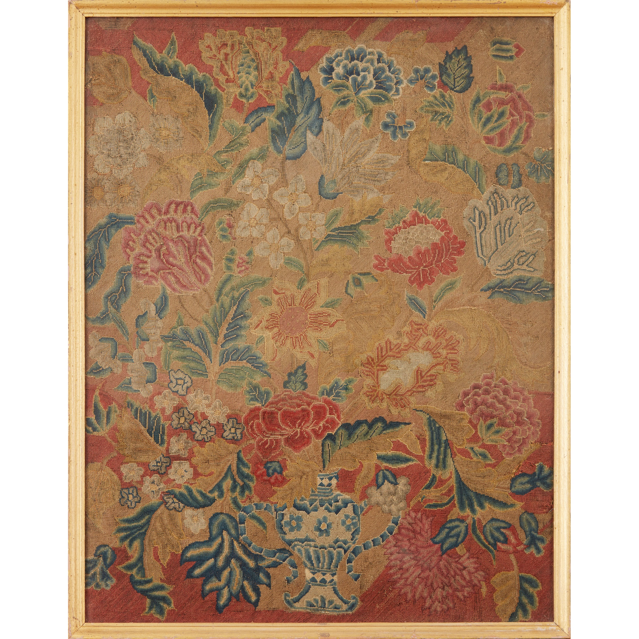 EARLY GEORGIAN NEEDLEWORK PANEL