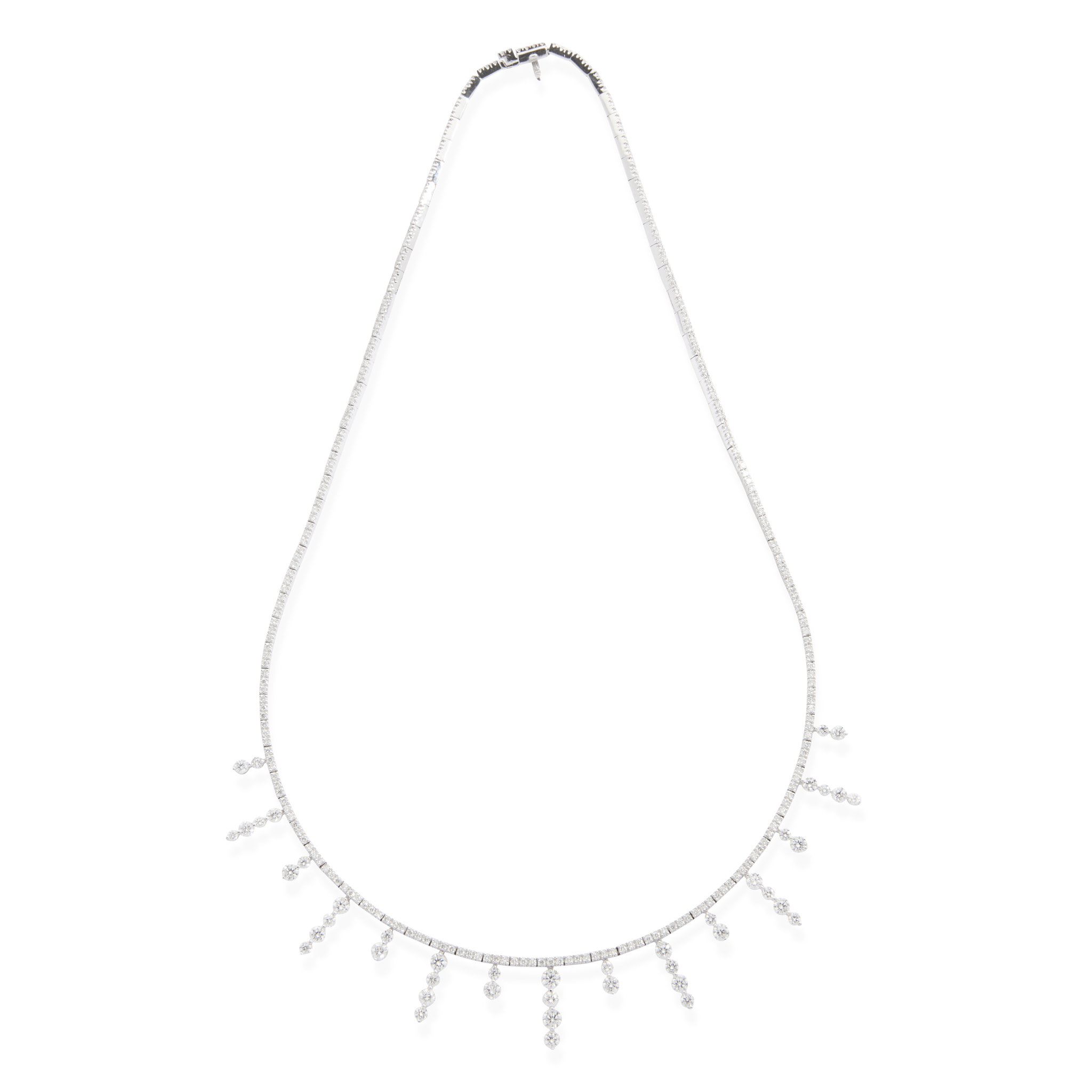 A diamond fringe necklace