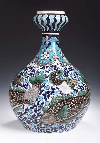A large and impressive Burmantofts faience vase, late 1880s,