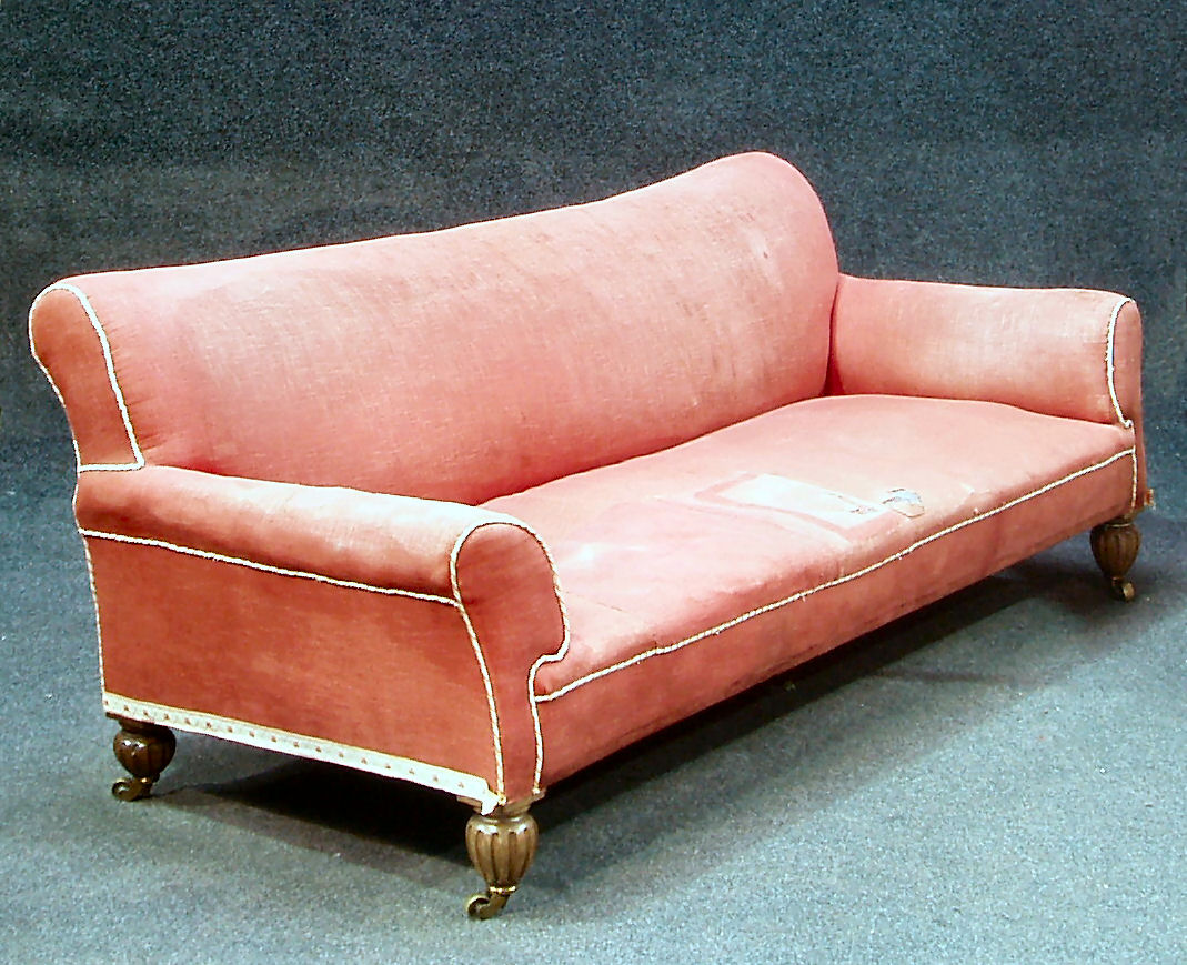 An Edwardian mahogany framed sofa