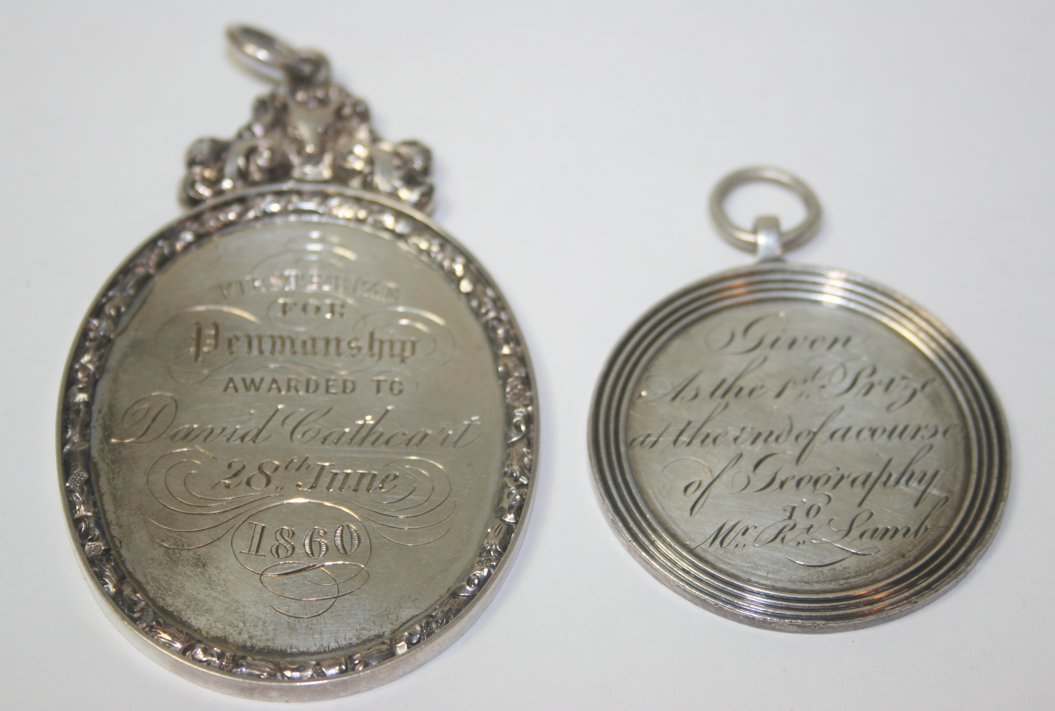Two Victorian Scottish school medals