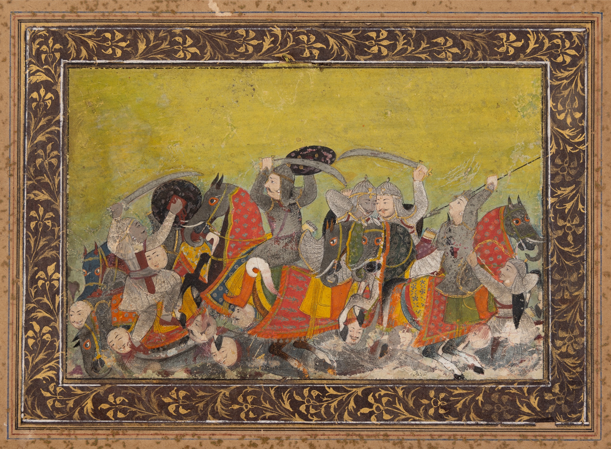 A MUGHAL BATTLE SCENE