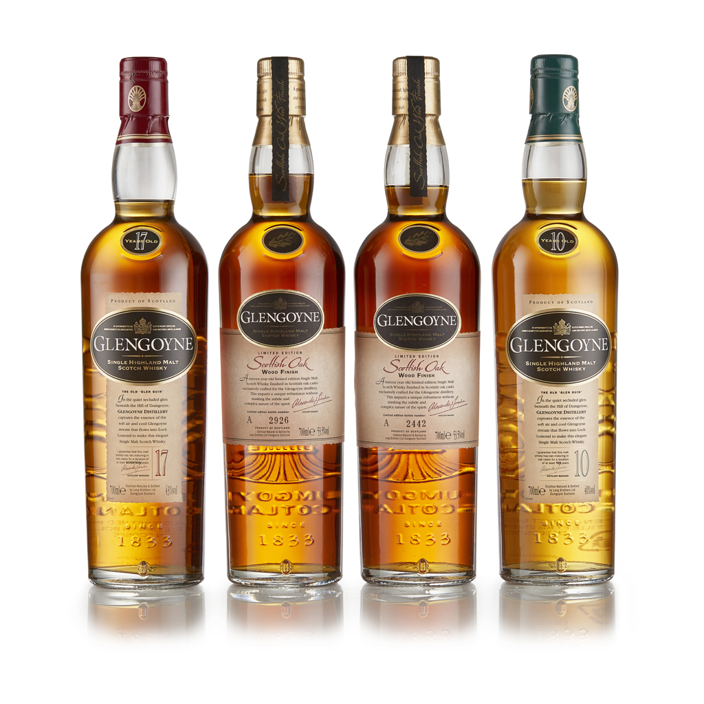 TWO BOTTLES OF GLENGOYNE SCOTTISH OAK WOOD FINISH