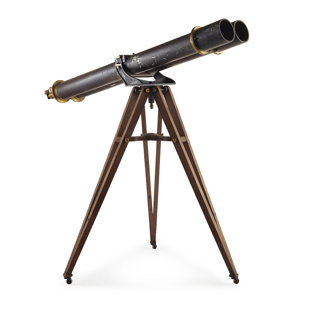 5¼-INCH BINOCULAR TELESCOPE, BY WILLIAM C. EDGECOMB, MYSTIC, CONNECTICUT