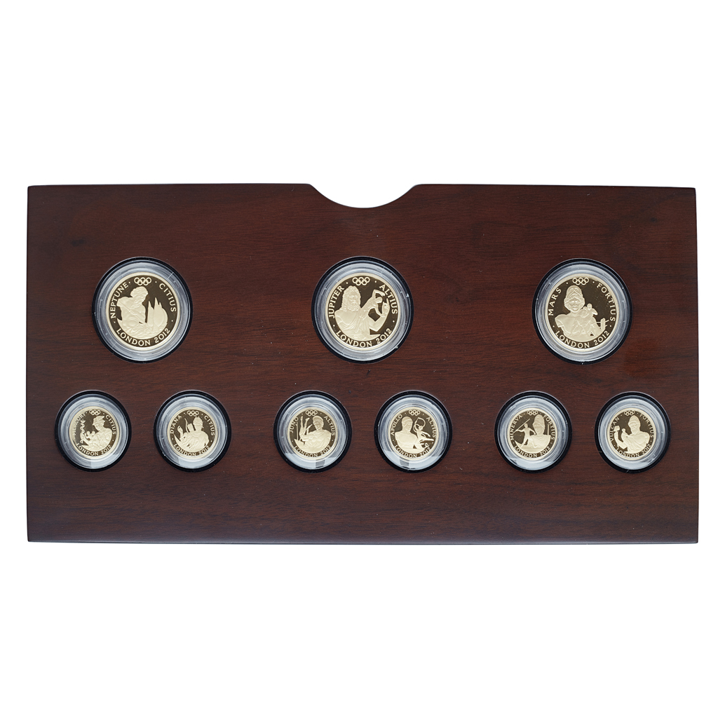 U.K. - Olympics 2012 - A cased set of nine proof gold coins