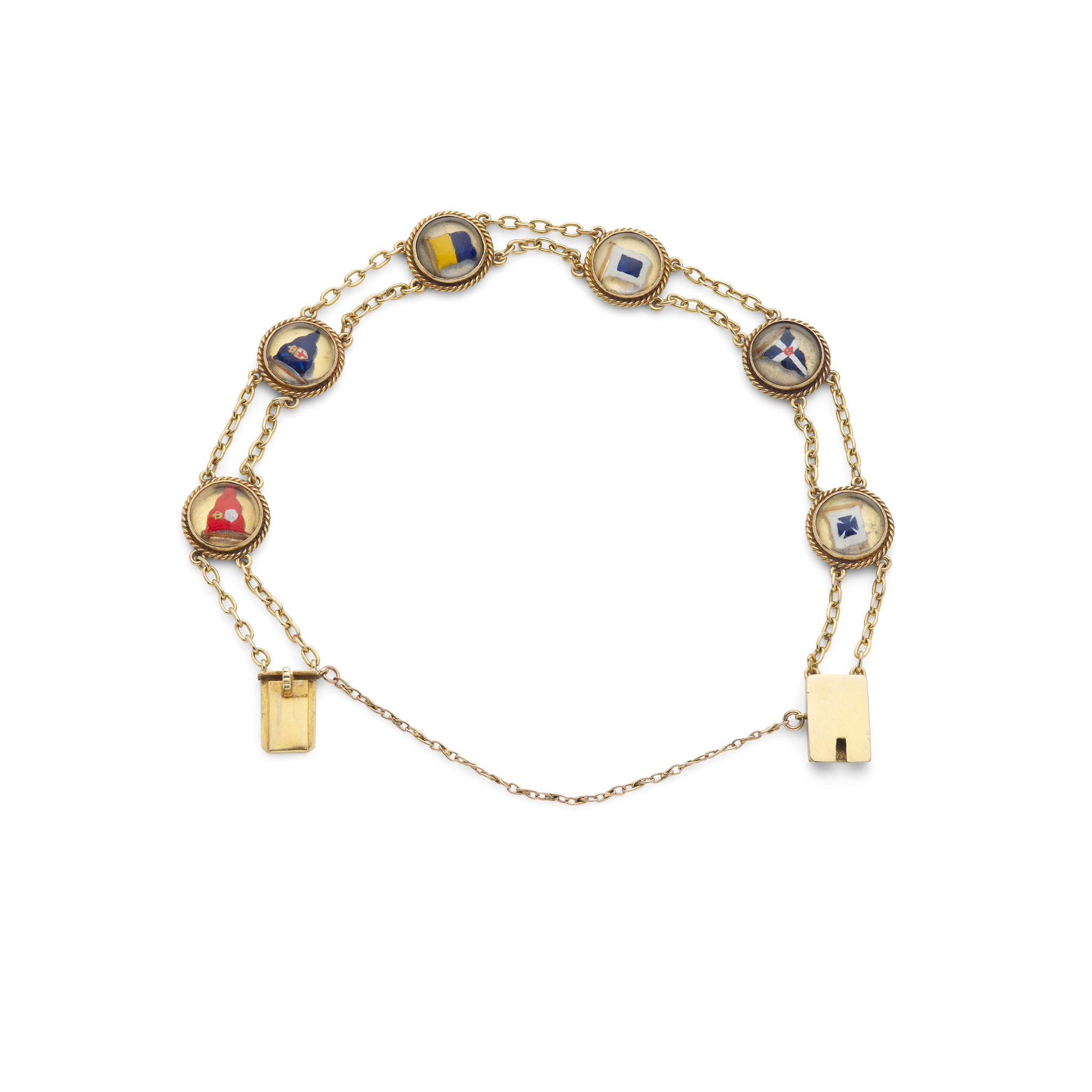 Benzie of Cowes: An Essex crystal nautical flag bracelet