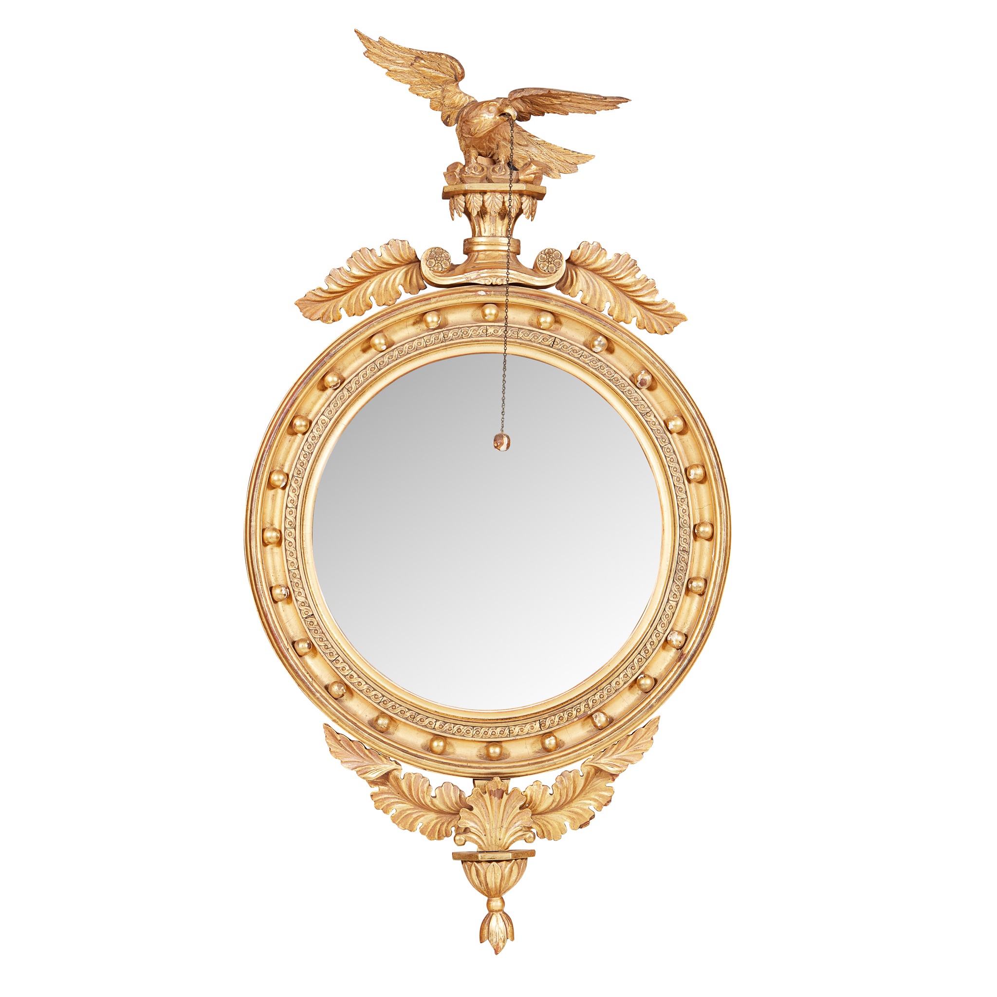 REGENCY GILTWOOD CONVEX MIRROR