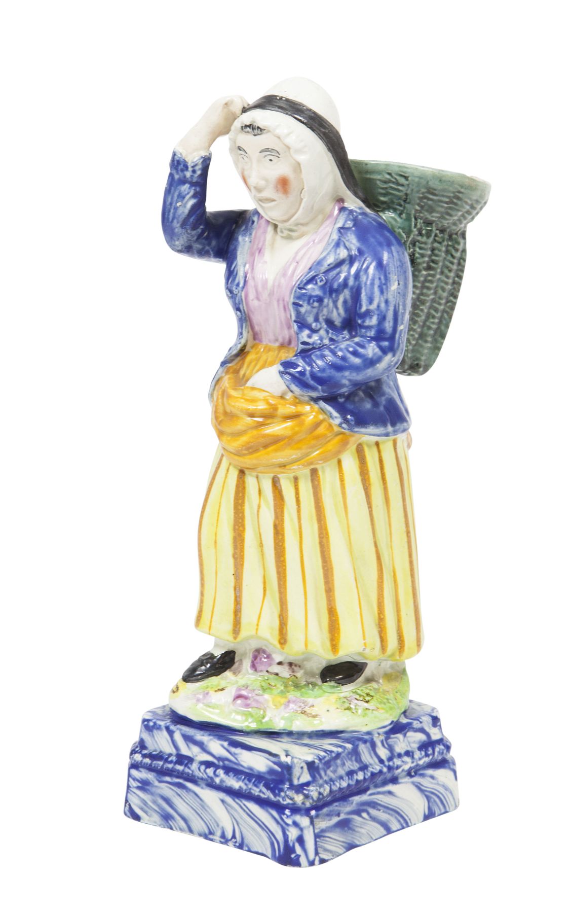 PRESTONPANS CERAMIC FIGURE OF A FISHWIFE