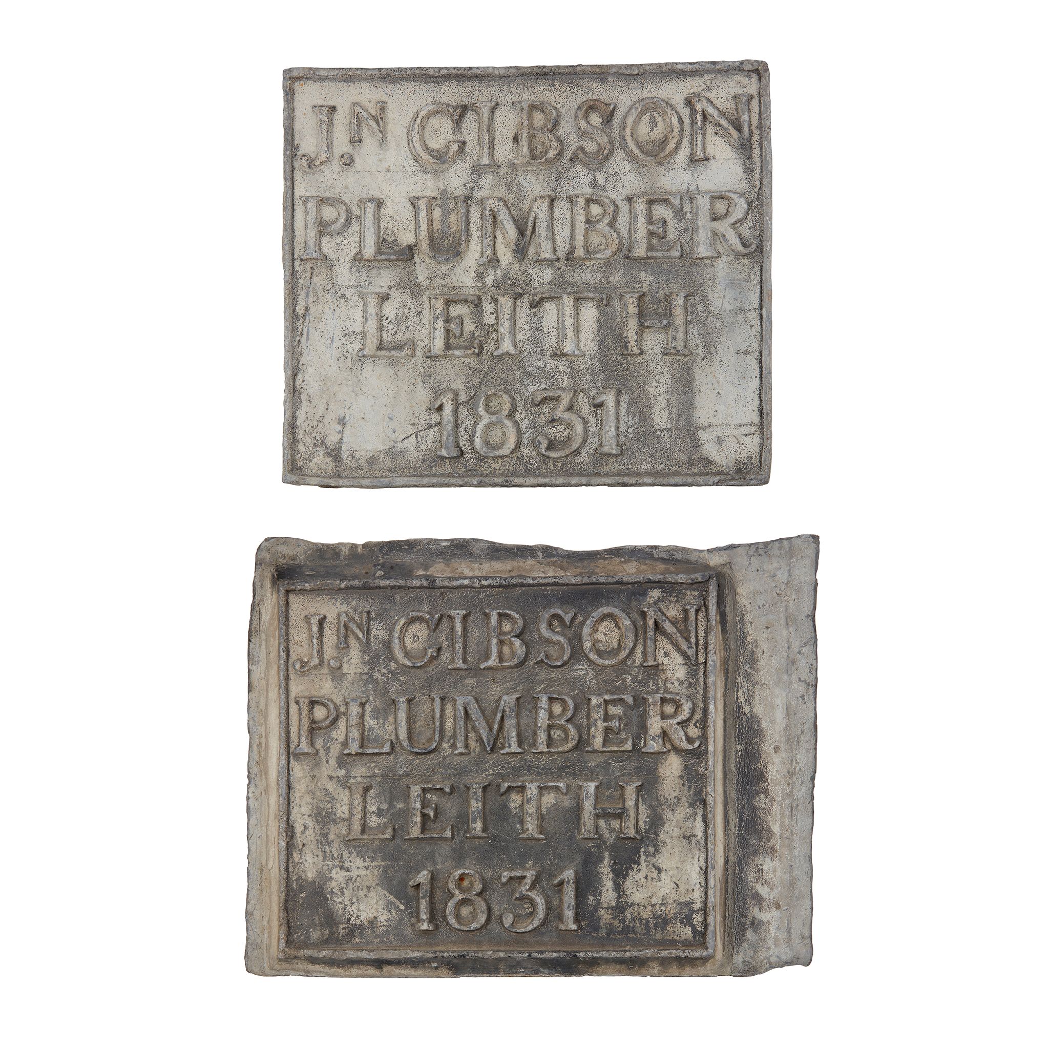 TWO LEAD TRADESMAN PLAQUES FROM YORK MINISTER